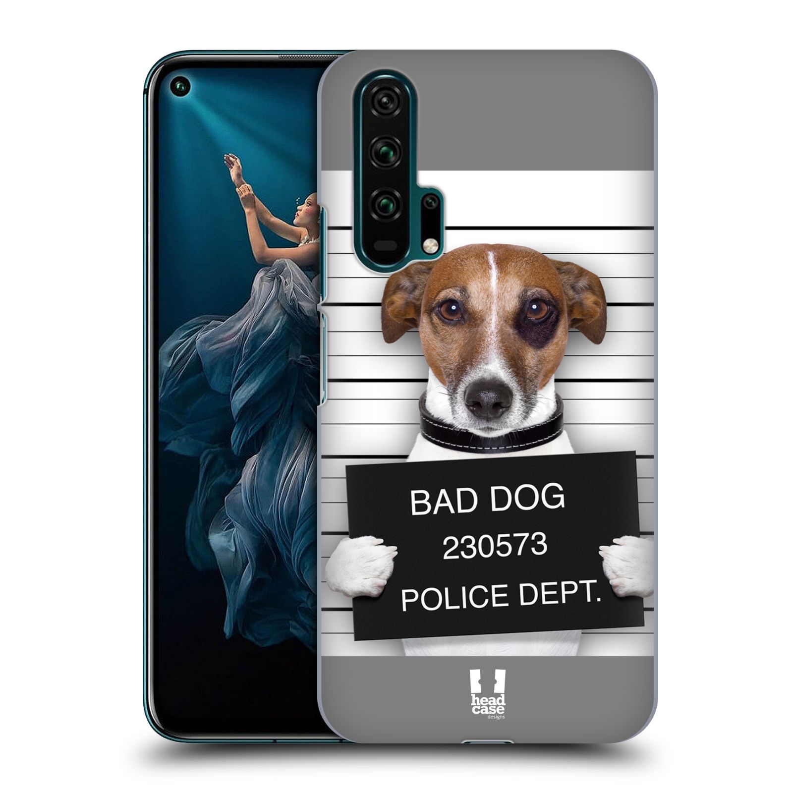 Pouzdro na mobil Honor 20 PRO - HEAD CASE - vzor Legrační zvířátka pejsek na policii
