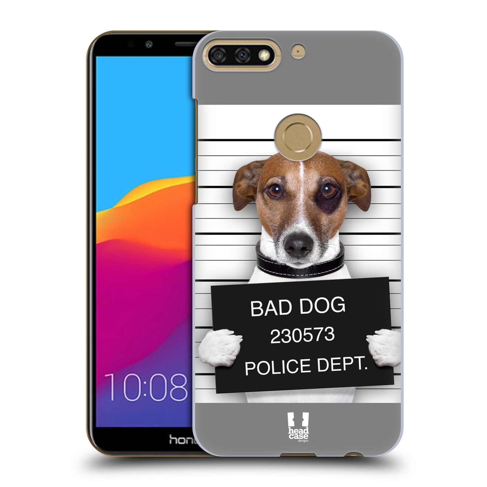HEAD CASE plastový obal na mobil Honor 7c vzor Legrační zvířátka pejsek na policii