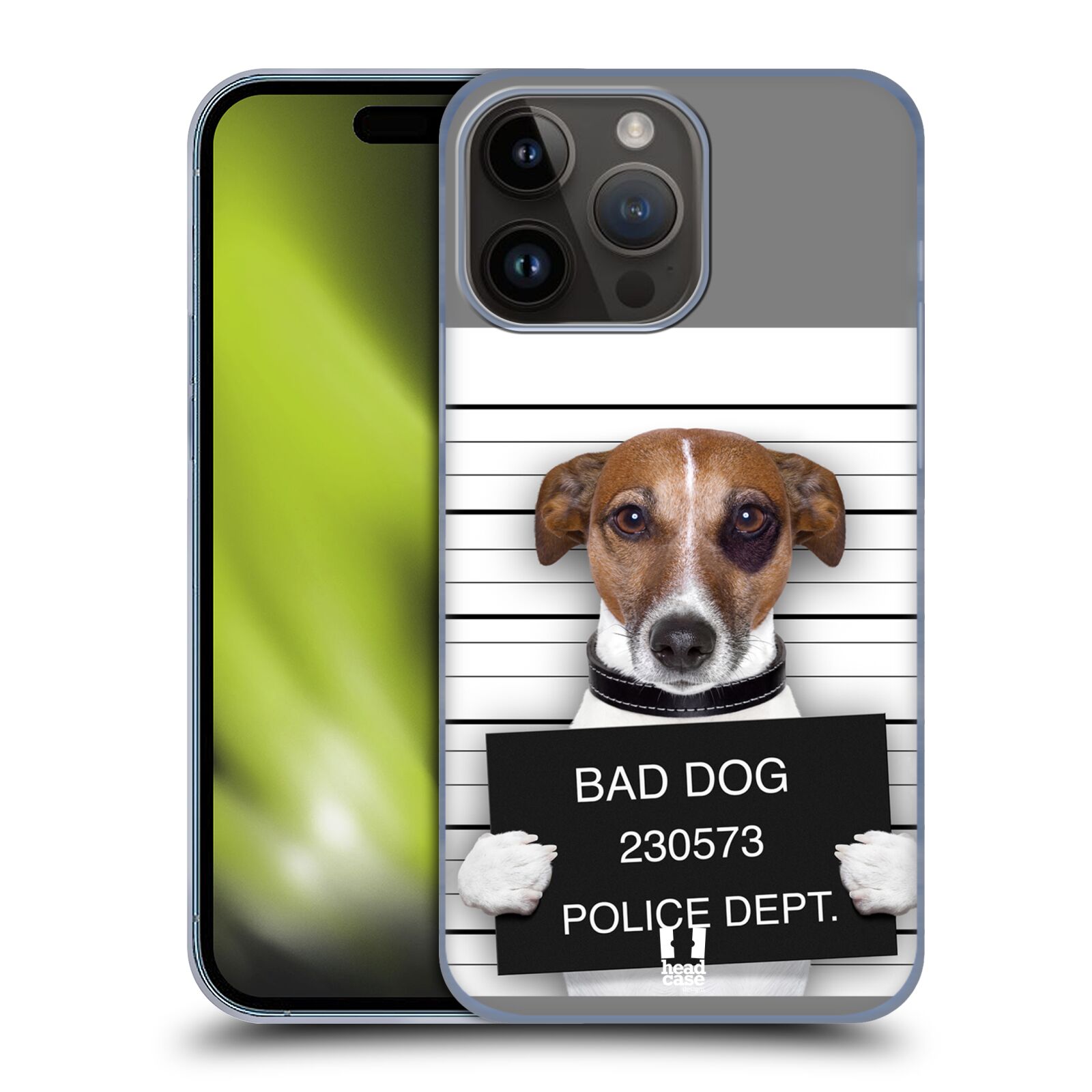 Plastový obal HEAD CASE na mobil Apple Iphone 15 PRO MAX vzor Legrační zvířátka pejsek na policii