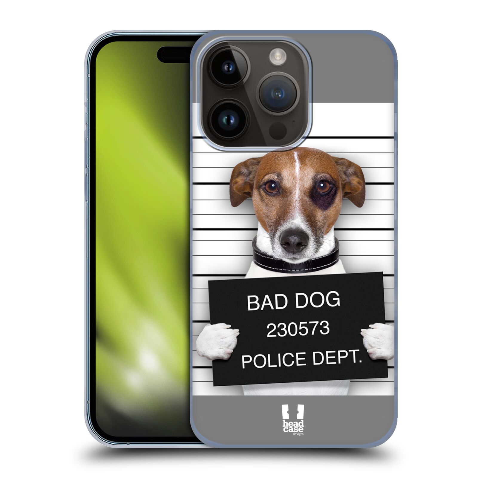 Plastový obal HEAD CASE na mobil Apple Iphone 15 Pro vzor Legrační zvířátka pejsek na policii