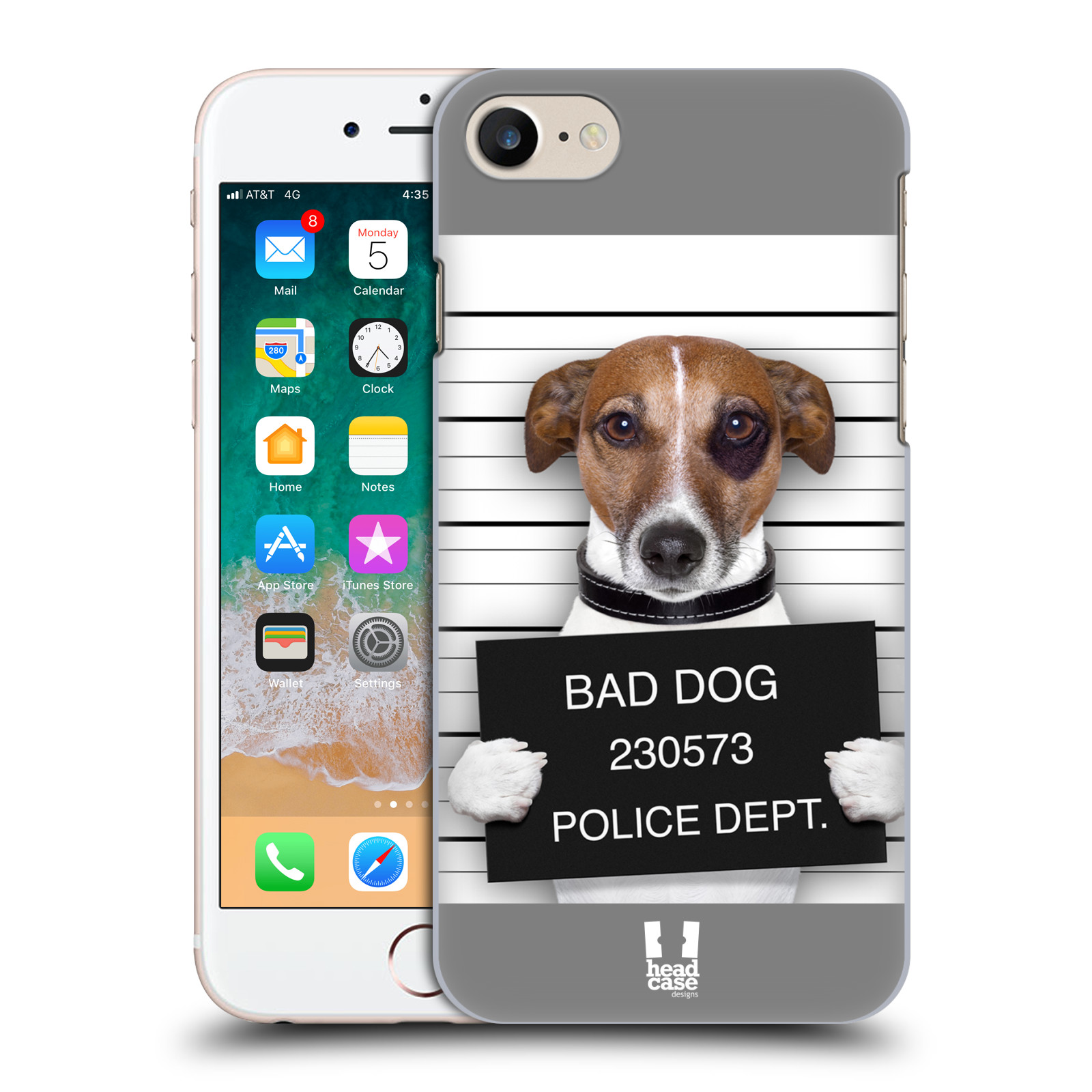 HEAD CASE plastový obal na mobil Apple Iphone 7 vzor Legrační zvířátka pejsek na policii