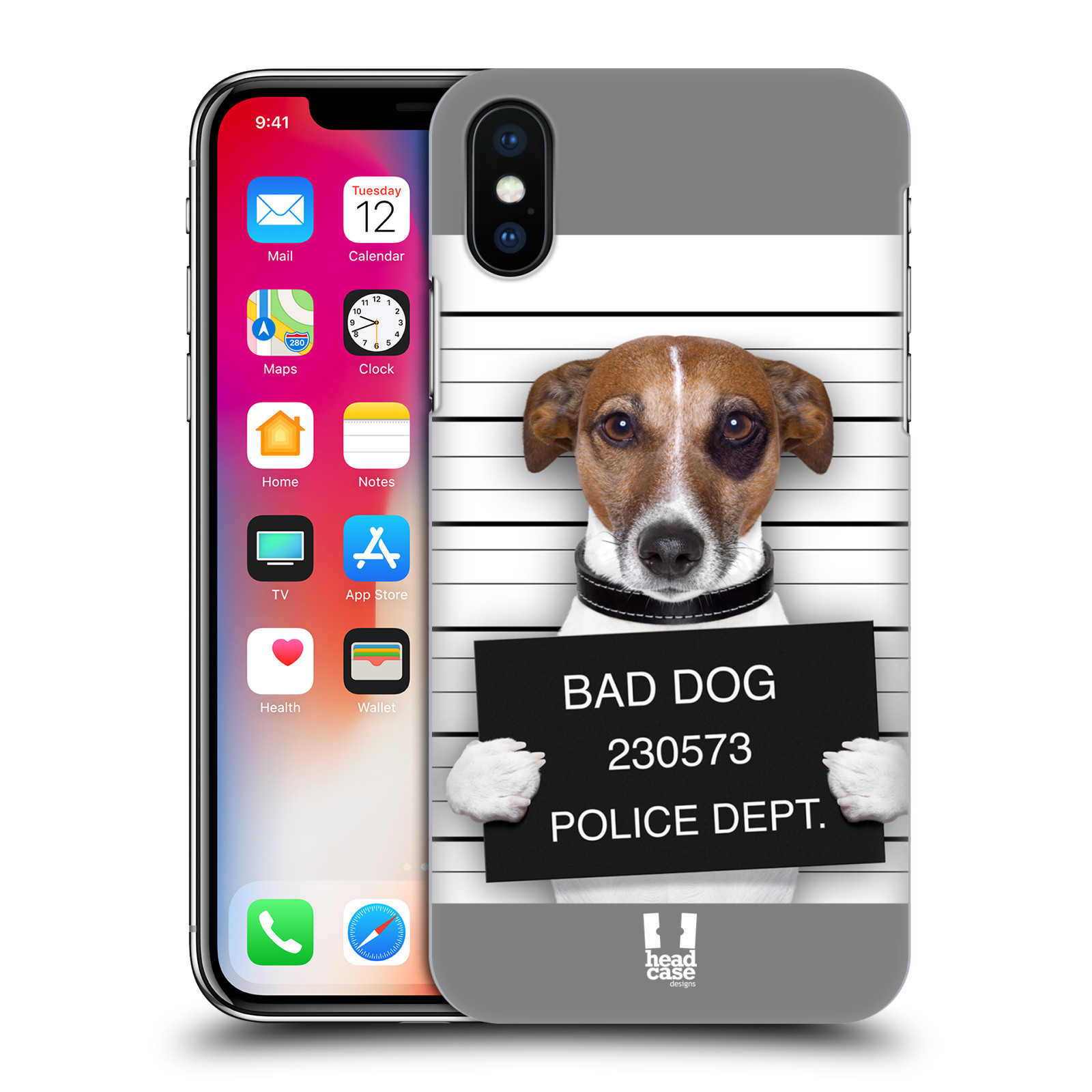 HEAD CASE plastový obal na mobil Apple Iphone X / XS vzor Legrační zvířátka pejsek na policii