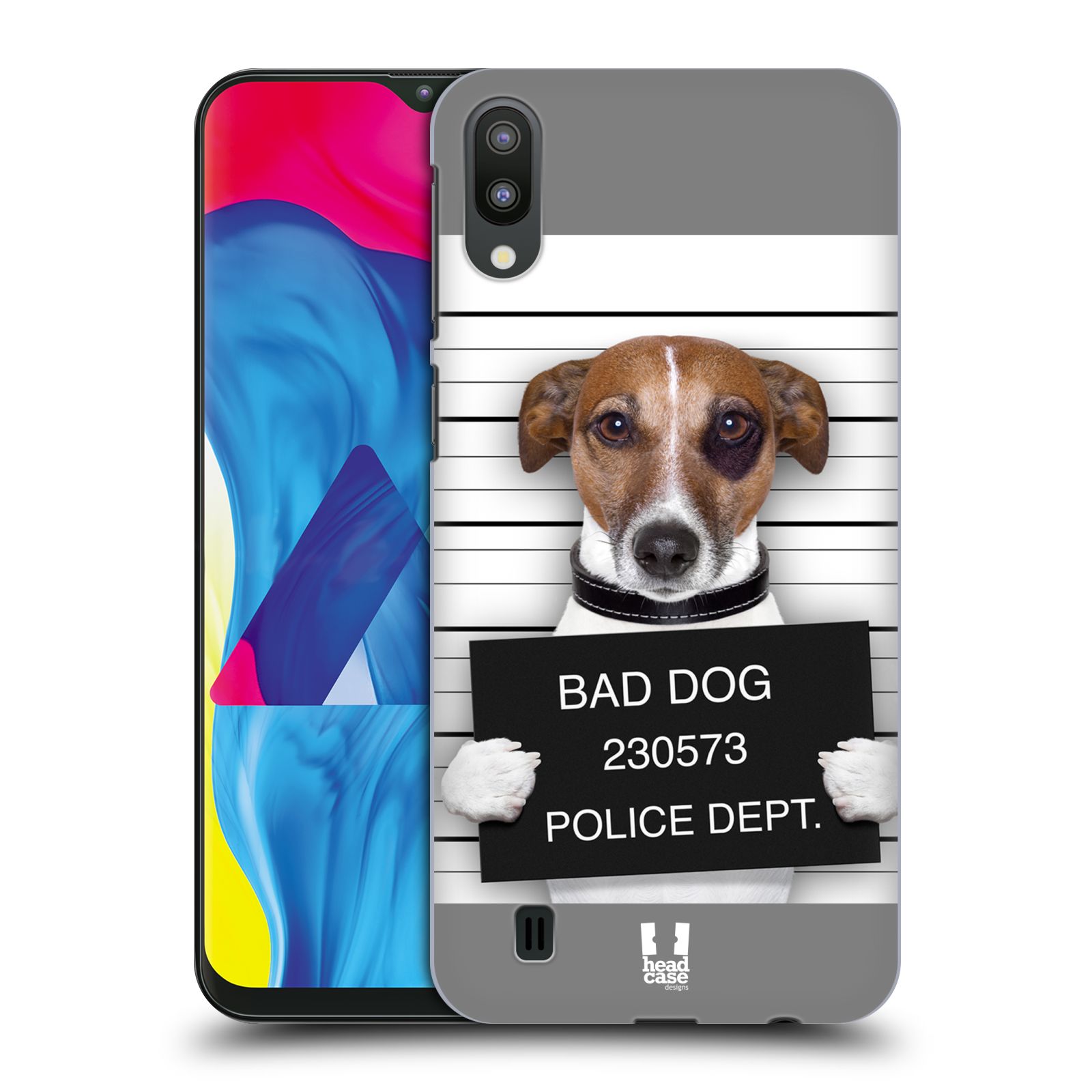 Plastový obal HEAD CASE na mobil Samsung Galaxy M10 vzor Legrační zvířátka pejsek na policii