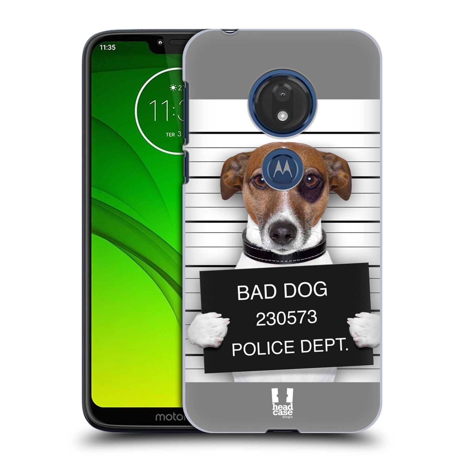 Pouzdro na mobil Motorola Moto G7 Play vzor Legrační zvířátka pejsek na policii