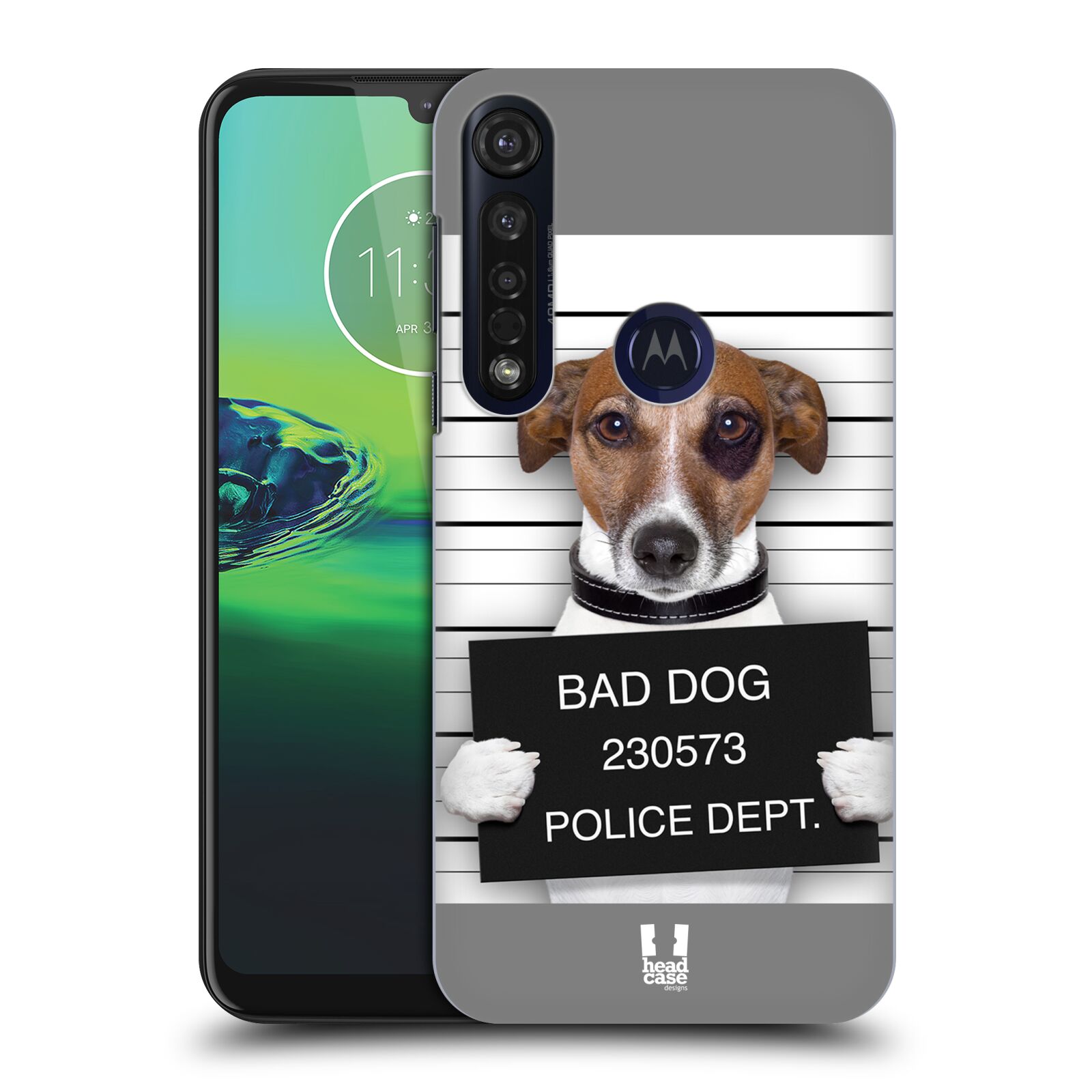 Pouzdro na mobil Motorola Moto G8 PLUS - HEAD CASE - vzor Legrační zvířátka pejsek na policii