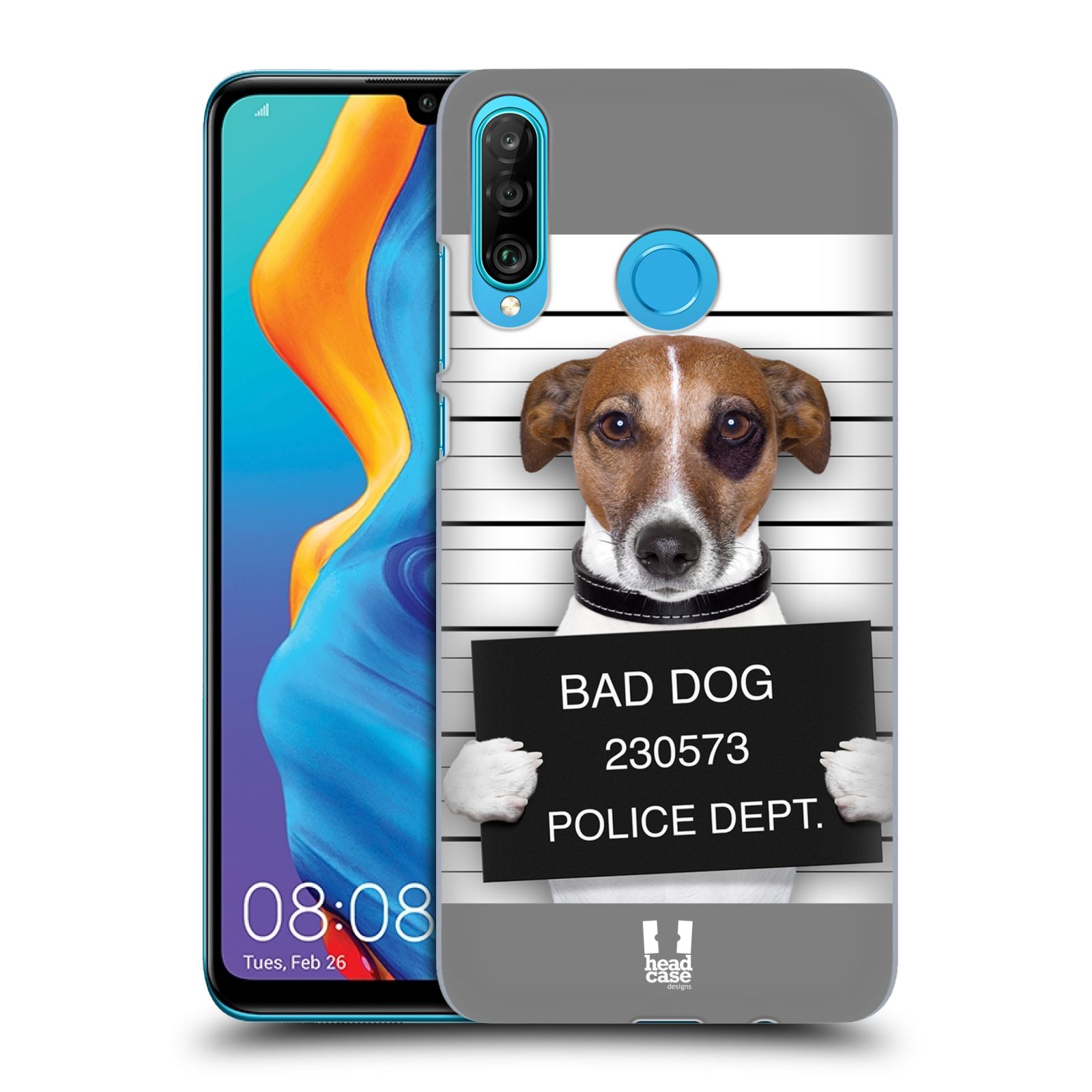 Pouzdro na mobil Huawei P30 LITE - HEAD CASE - vzor Legrační zvířátka pejsek na policii