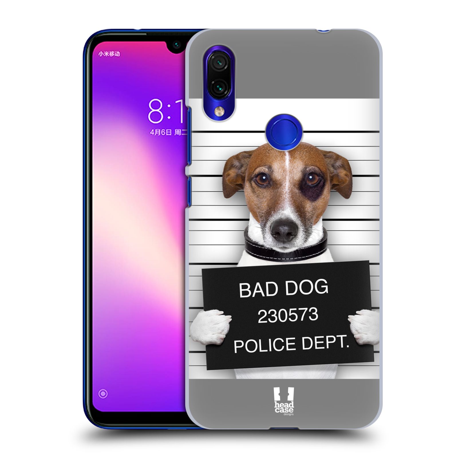 Pouzdro na mobil Xiaomi Redmi Note 7 - Head Case - vzor Legrační zvířátka pejsek na policii