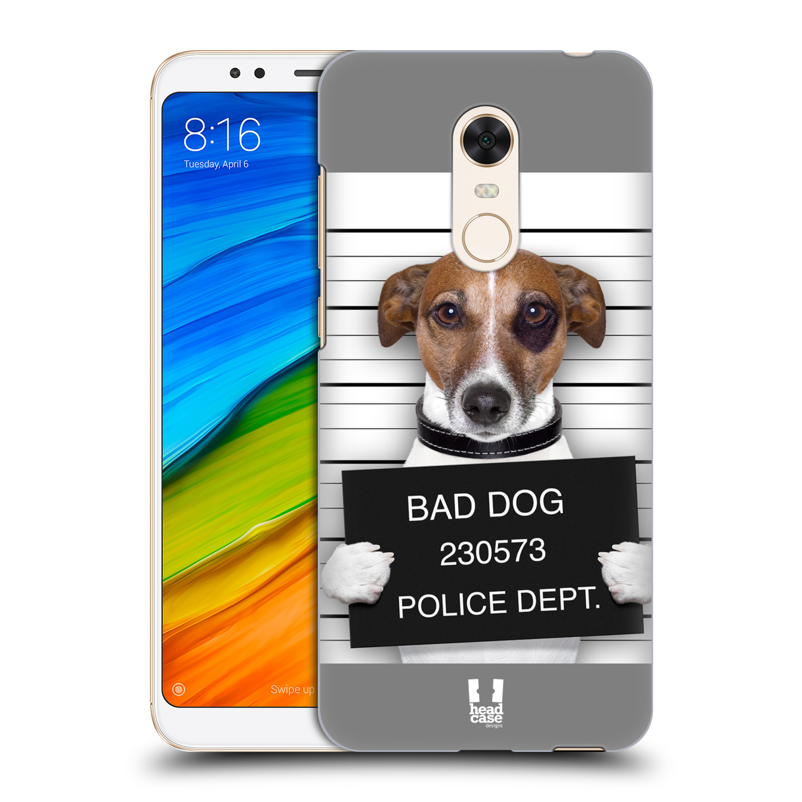 HEAD CASE plastový obal na mobil Xiaomi Redmi 5 PLUS vzor Legrační zvířátka pejsek na policii