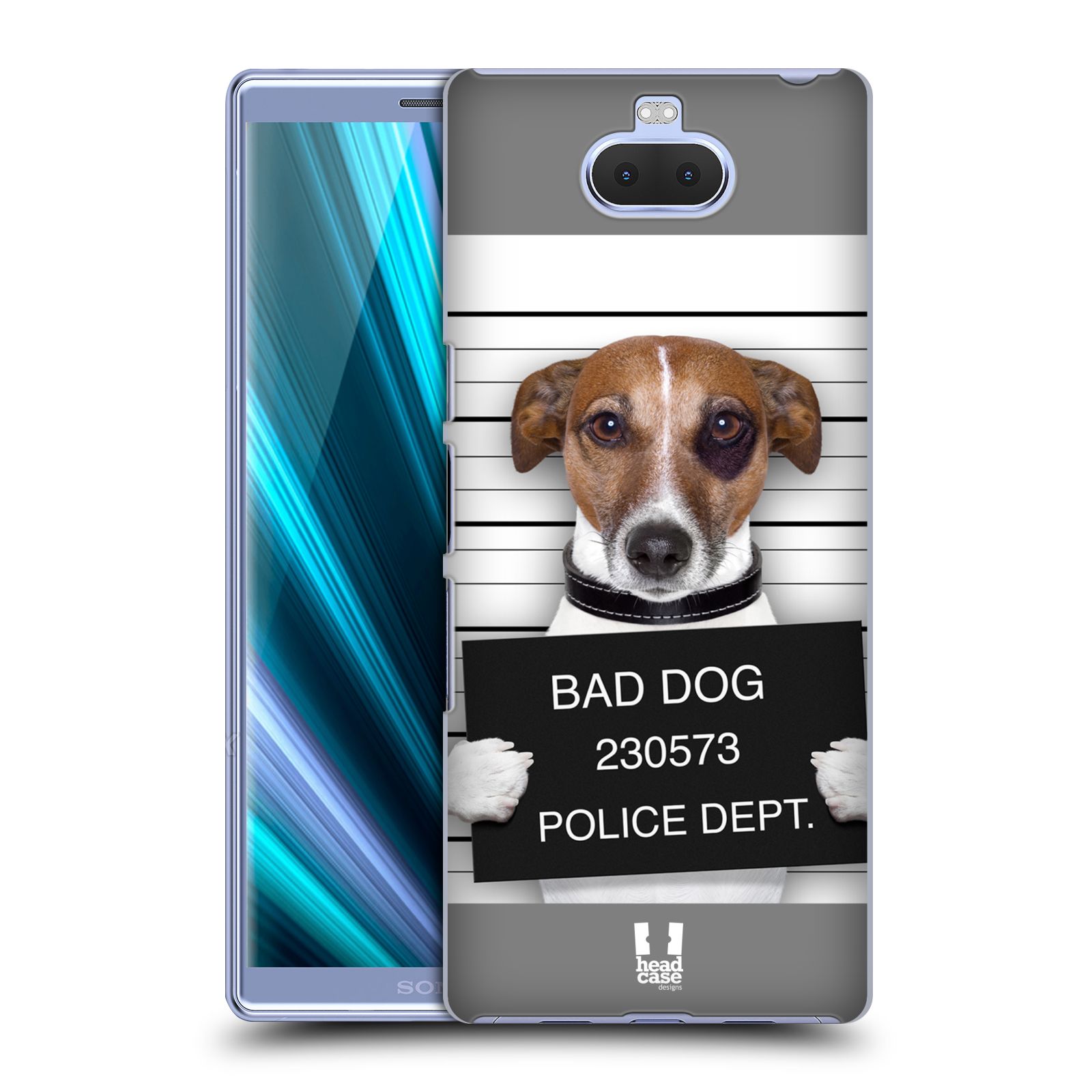 Pouzdro na mobil Sony Xperia 10 - Head Case - vzor Legrační zvířátka pejsek na policii