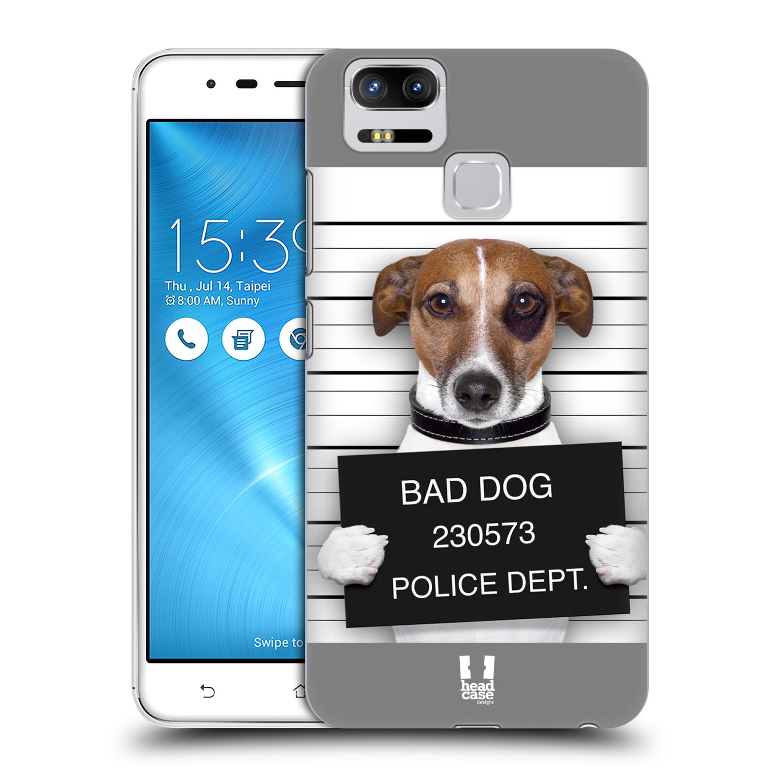 HEAD CASE plastový obal na mobil Asus Zenfone 3 Zoom ZE553KL vzor Legrační zvířátka pejsek na policii