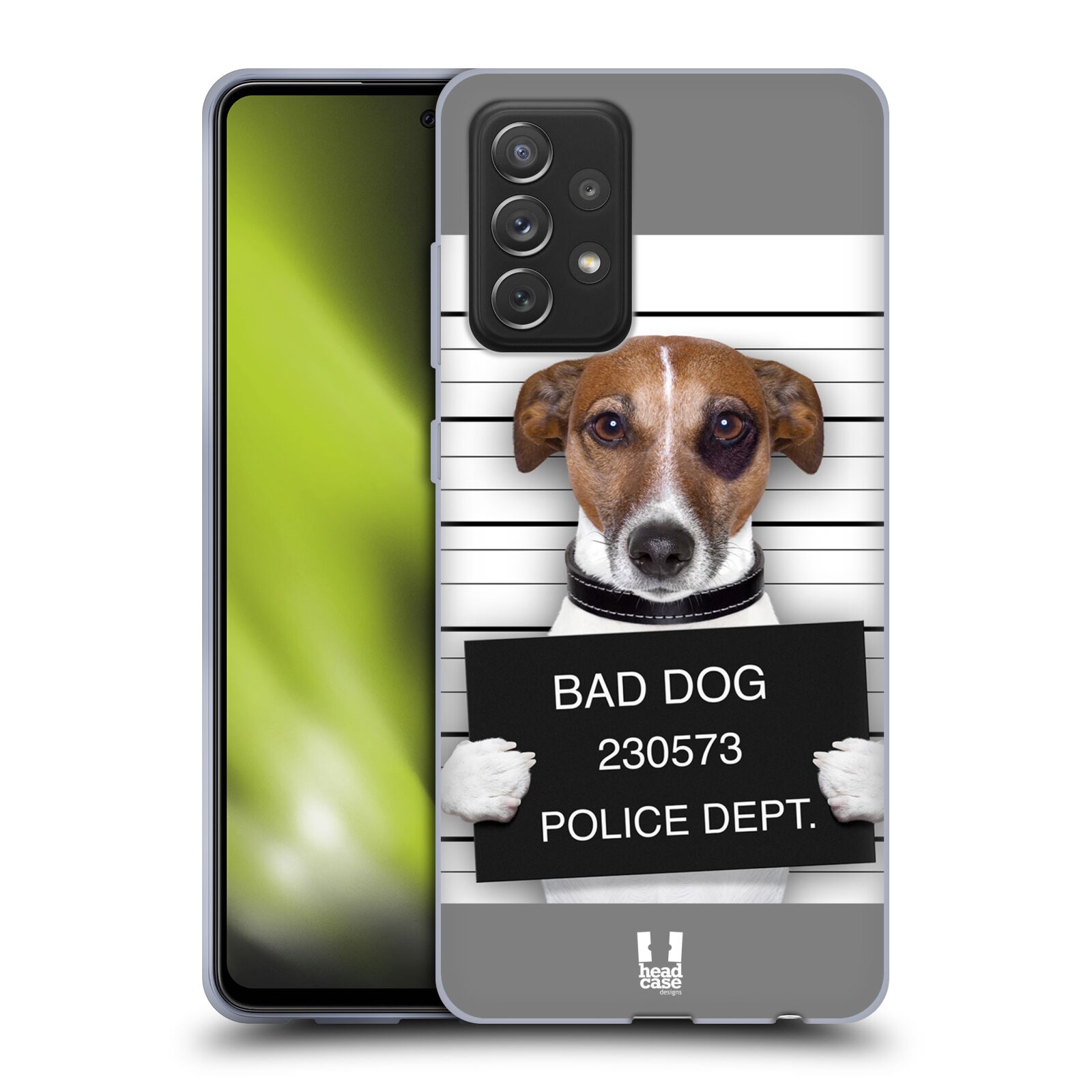 Plastový obal HEAD CASE na mobil Samsung Galaxy A72 / A72 5G vzor Legrační zvířátka pejsek na policii