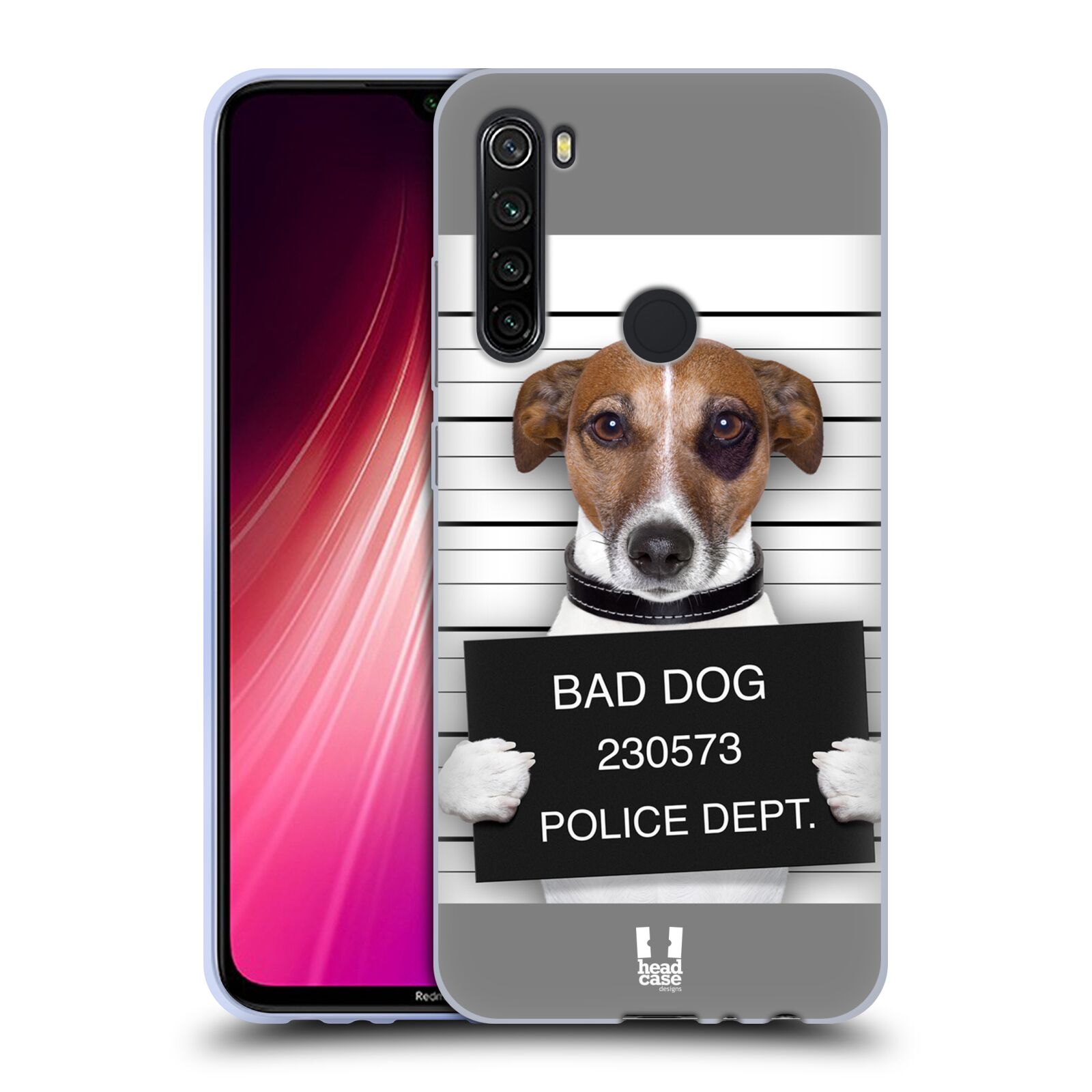 Plastový obal HEAD CASE na mobil Xiaomi Redmi Note 8T vzor Legrační zvířátka pejsek na policii