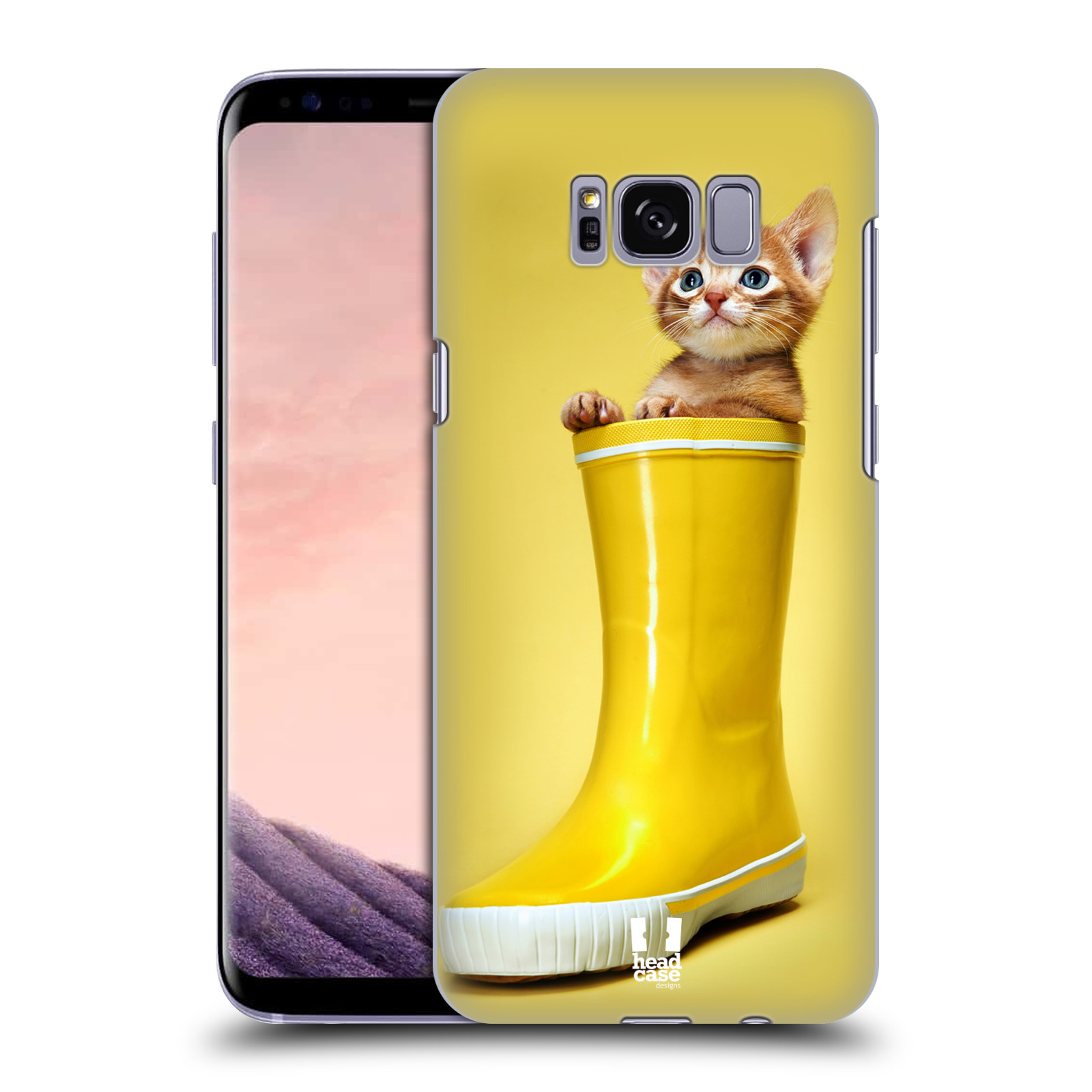 HEAD CASE plastový obal na mobil Samsung Galaxy S8 vzor Legrační zvířátka kotě v botě žlutá