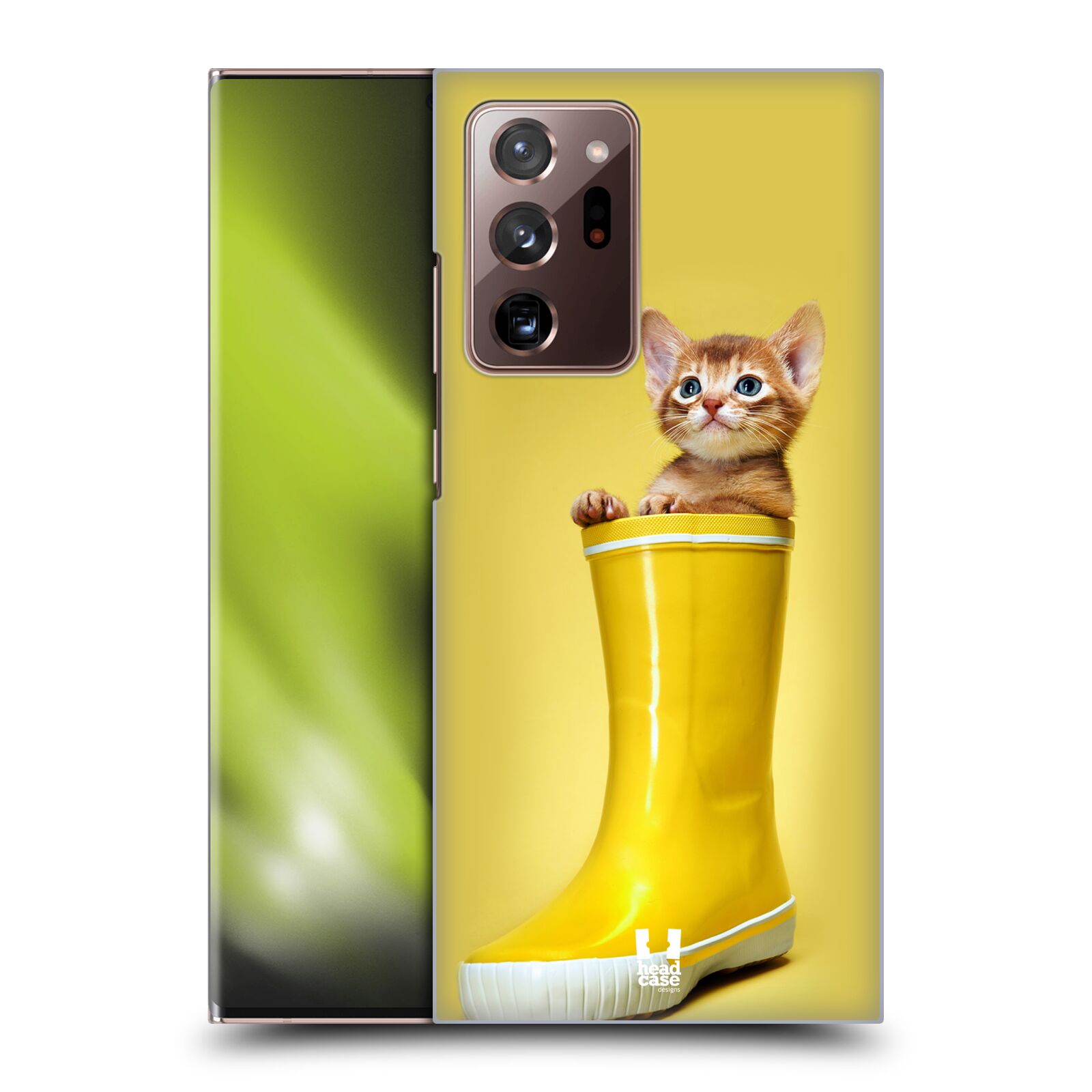 Plastový obal HEAD CASE na mobil Samsung Galaxy Note 20 ULTRA vzor Legrační zvířátka kotě v botě žlutá