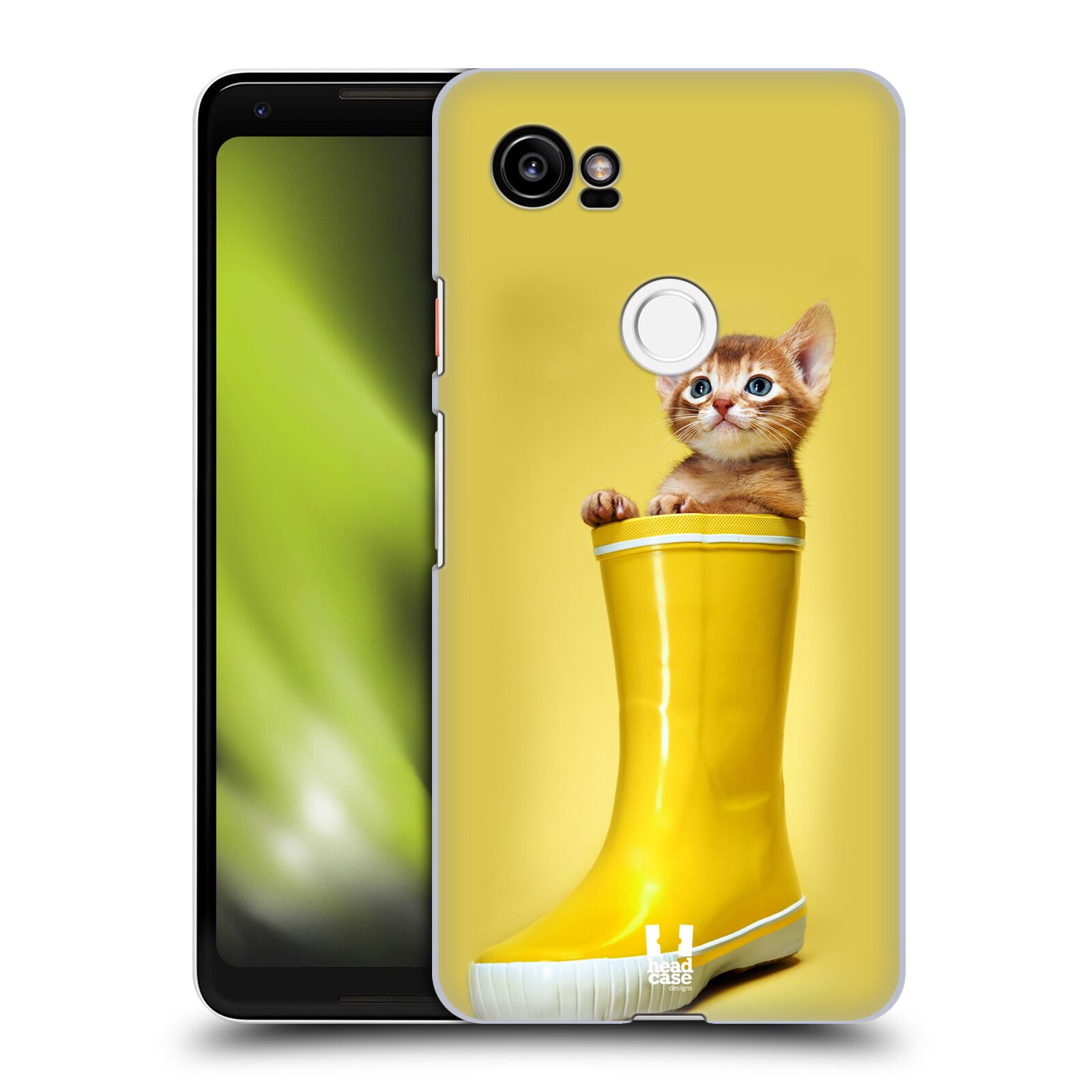 HEAD CASE plastový obal na mobil Google Pixel 2 XL vzor Legrační zvířátka kotě v botě žlutá
