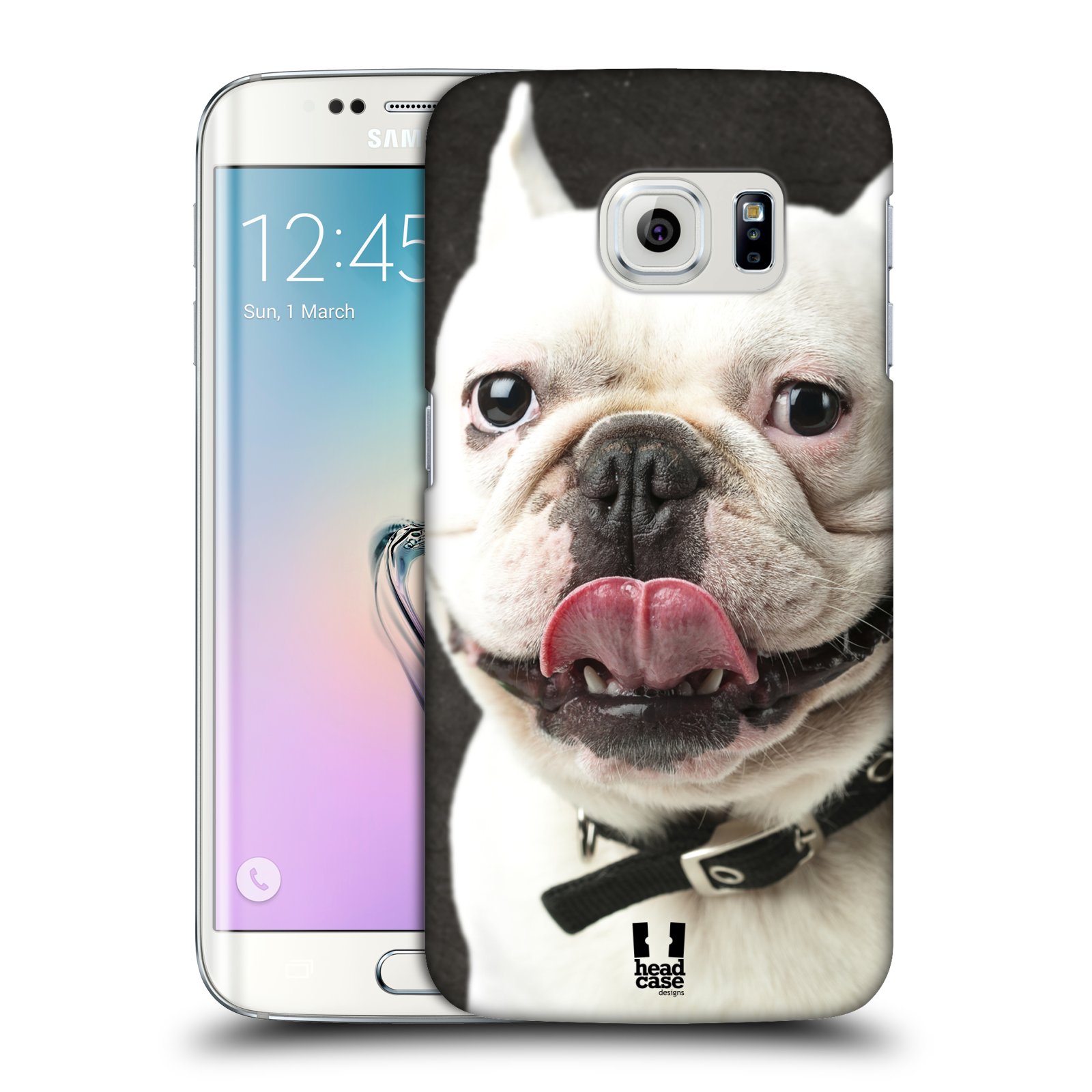 HEAD CASE plastový obal na mobil SAMSUNG Galaxy S6 EDGE (G9250, G925, G925F) vzor Legrační zvířátka pejsek s vyplazeným jazykem BULDOK