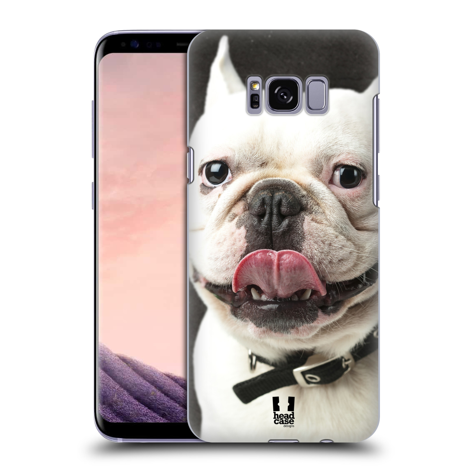 HEAD CASE plastový obal na mobil Samsung Galaxy S8 vzor Legrační zvířátka pejsek s vyplazeným jazykem BULDOK