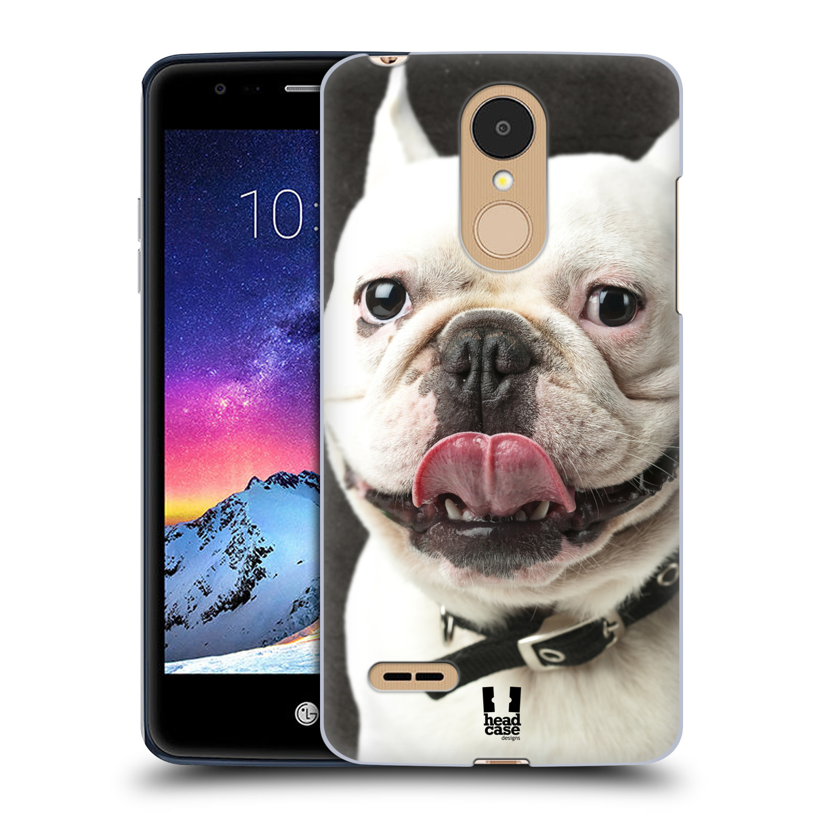 HEAD CASE plastový obal na mobil LG K9 / K8 2018 vzor Legrační zvířátka pejsek s vyplazeným jazykem BULDOK