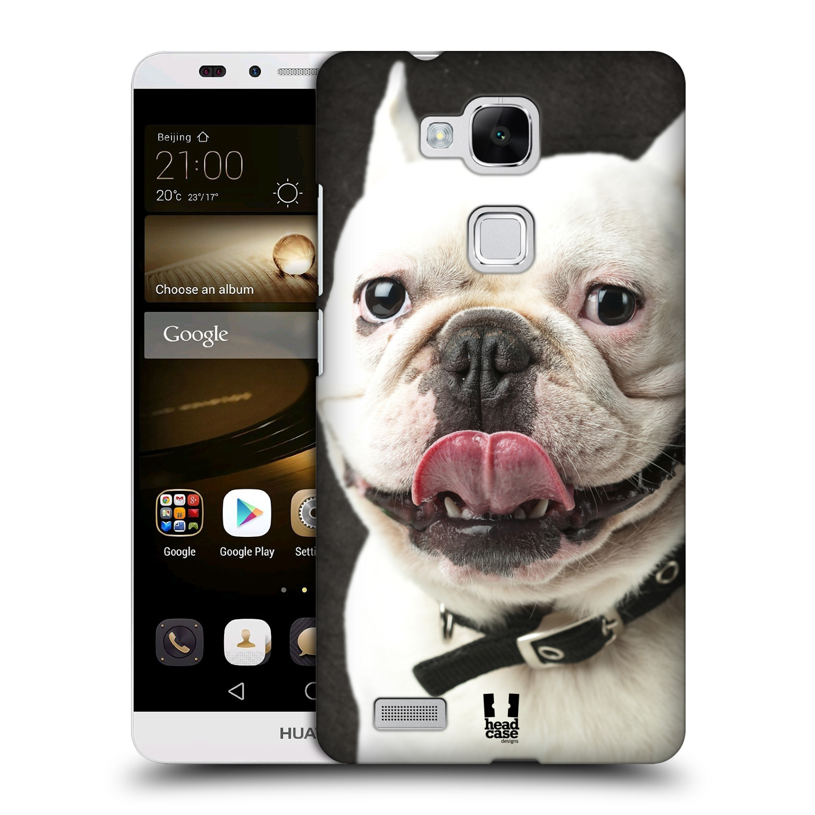 HEAD CASE plastový obal na mobil Huawei Mate 7 vzor Legrační zvířátka pejsek s vyplazeným jazykem BULDOK