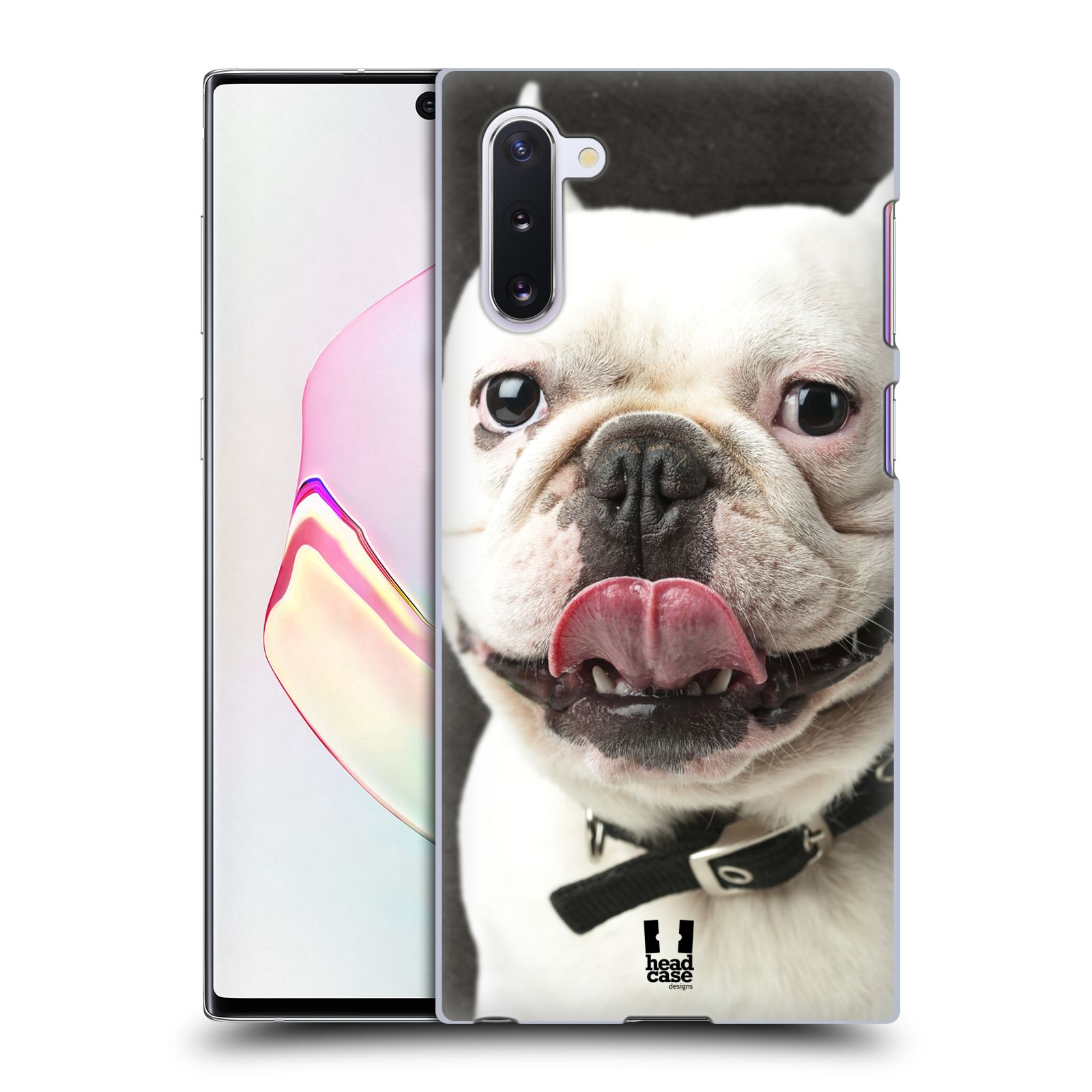 Pouzdro na mobil Samsung Galaxy Note 10 - HEAD CASE - vzor Legrační zvířátka pejsek s vyplazeným jazykem BULDOK