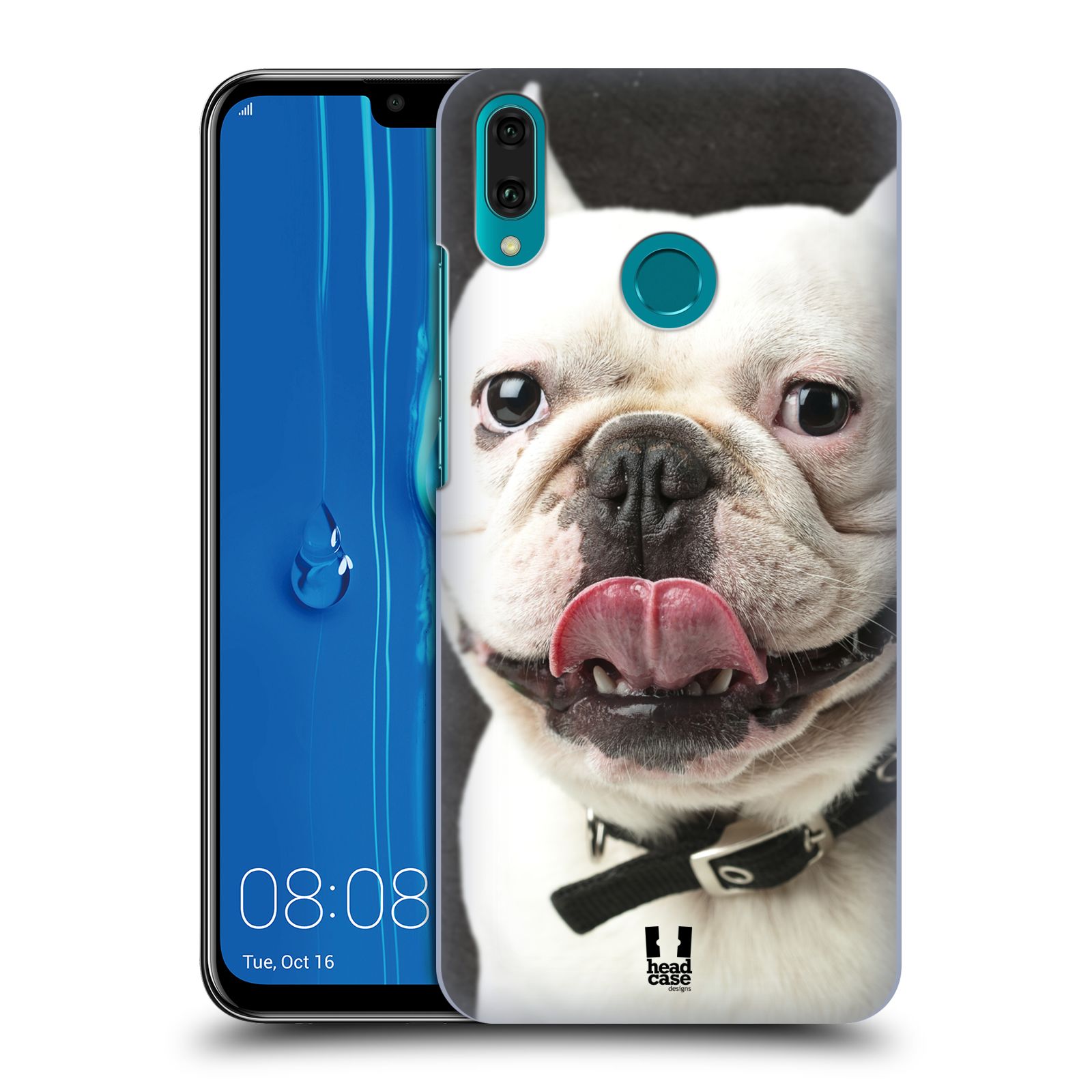 Pouzdro na mobil Huawei Y9 2019 - HEAD CASE - vzor Legrační zvířátka pejsek s vyplazeným jazykem BULDOK