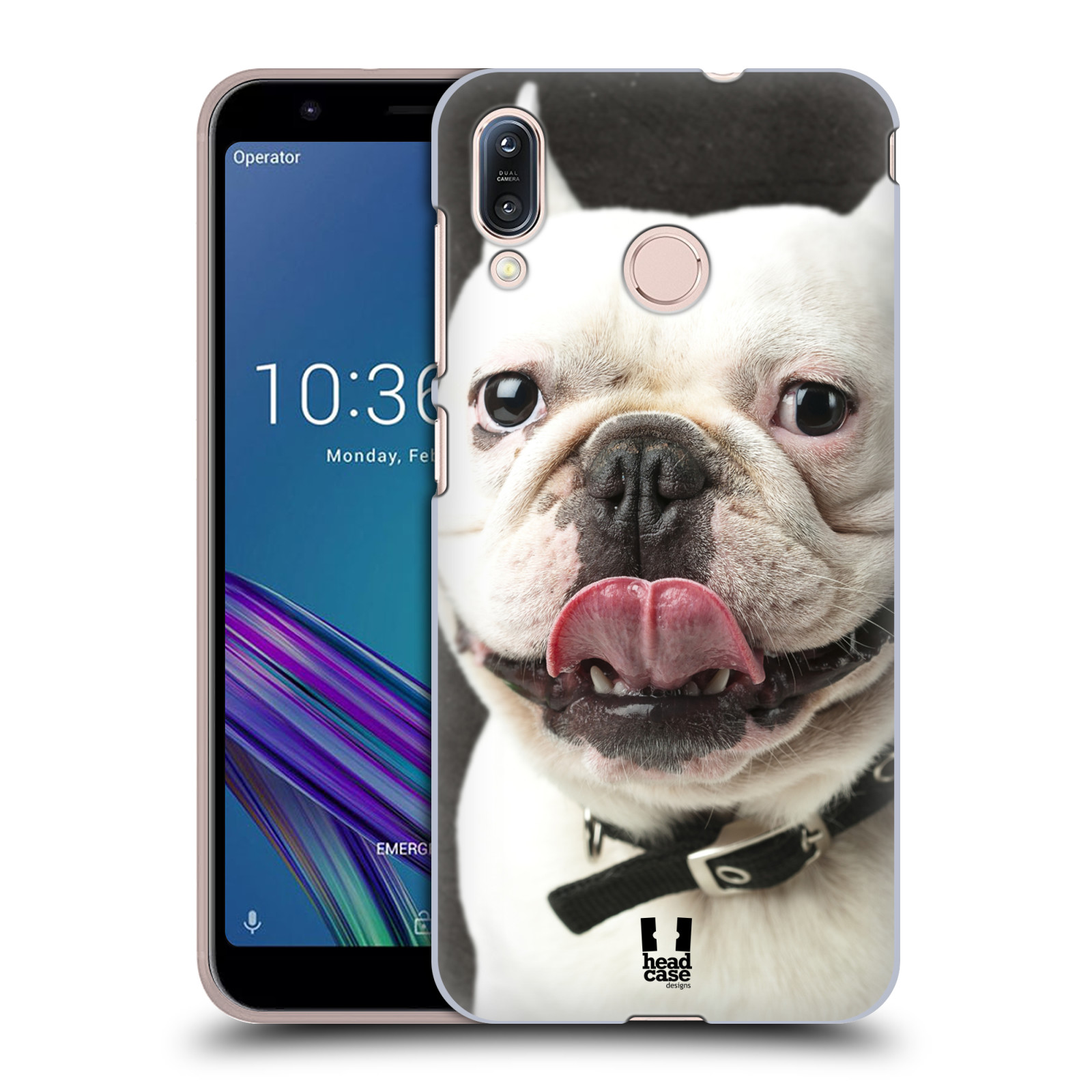 Pouzdro na mobil Asus Zenfone Max M1 (ZB555KL) - HEAD CASE - vzor Legrační zvířátka pejsek s vyplazeným jazykem BULDOK