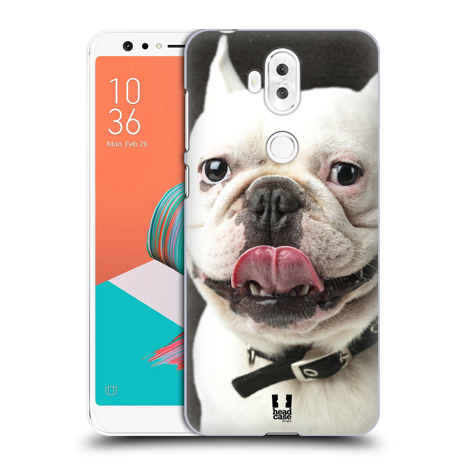 HEAD CASE plastový obal na mobil Asus Zenfone 5 LITE ZC600KL vzor Legrační zvířátka pejsek s vyplazeným jazykem BULDOK