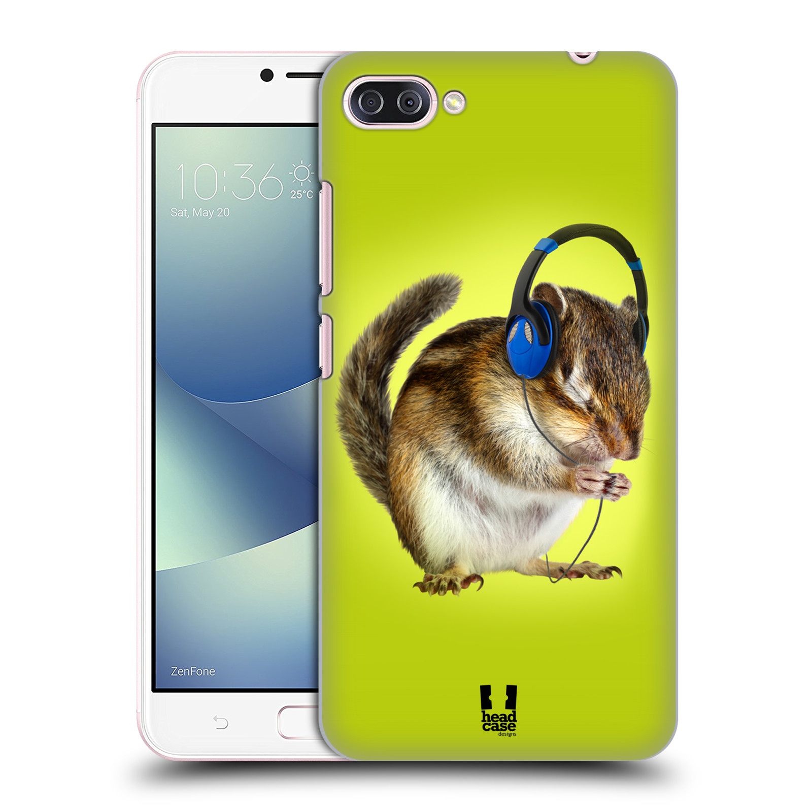 HEAD CASE plastový obal na mobil Asus Zenfone 4 MAX ZC554KL vzor Legrační zvířátka veverka se sluchátky
