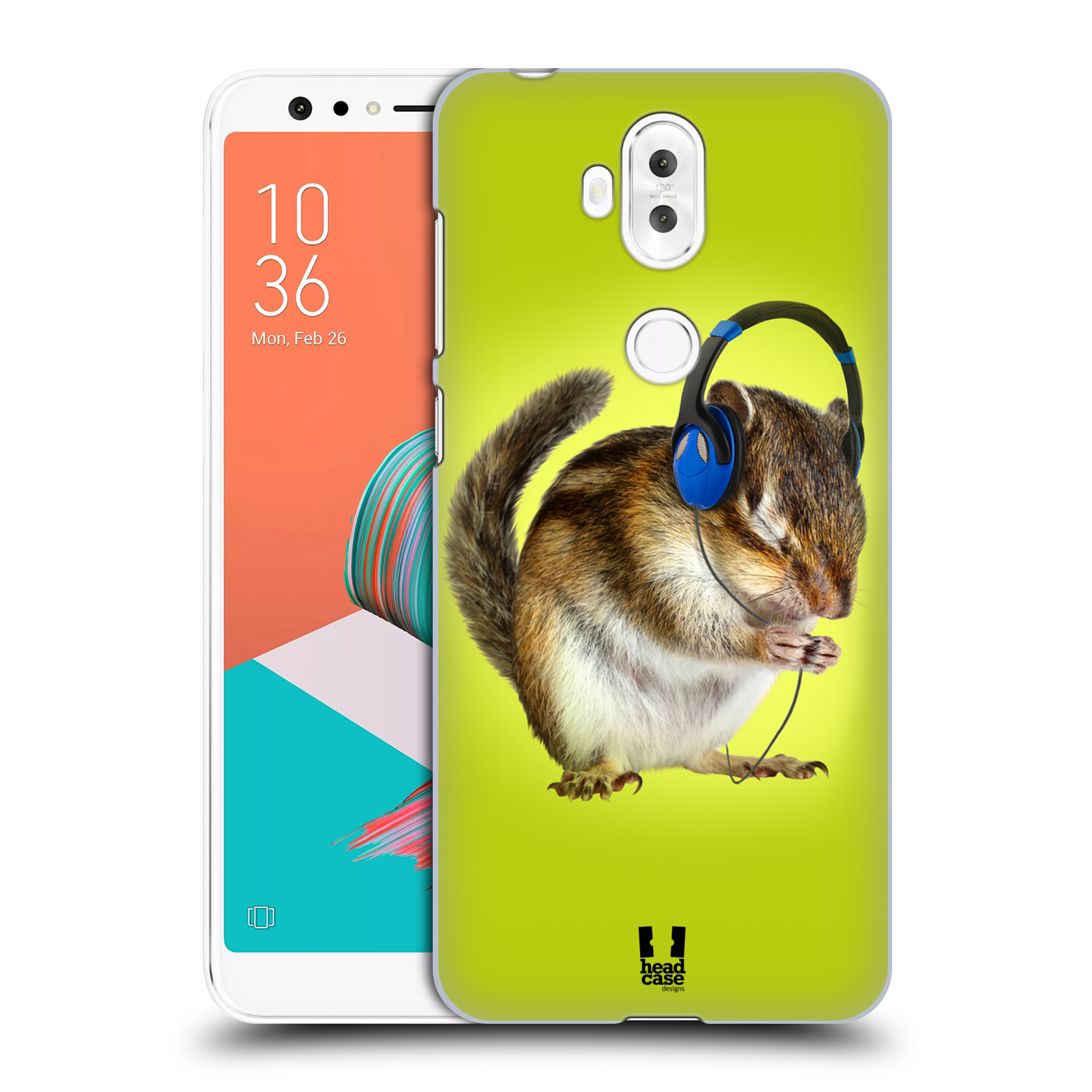 HEAD CASE plastový obal na mobil Asus Zenfone 5 LITE ZC600KL vzor Legrační zvířátka veverka se sluchátky