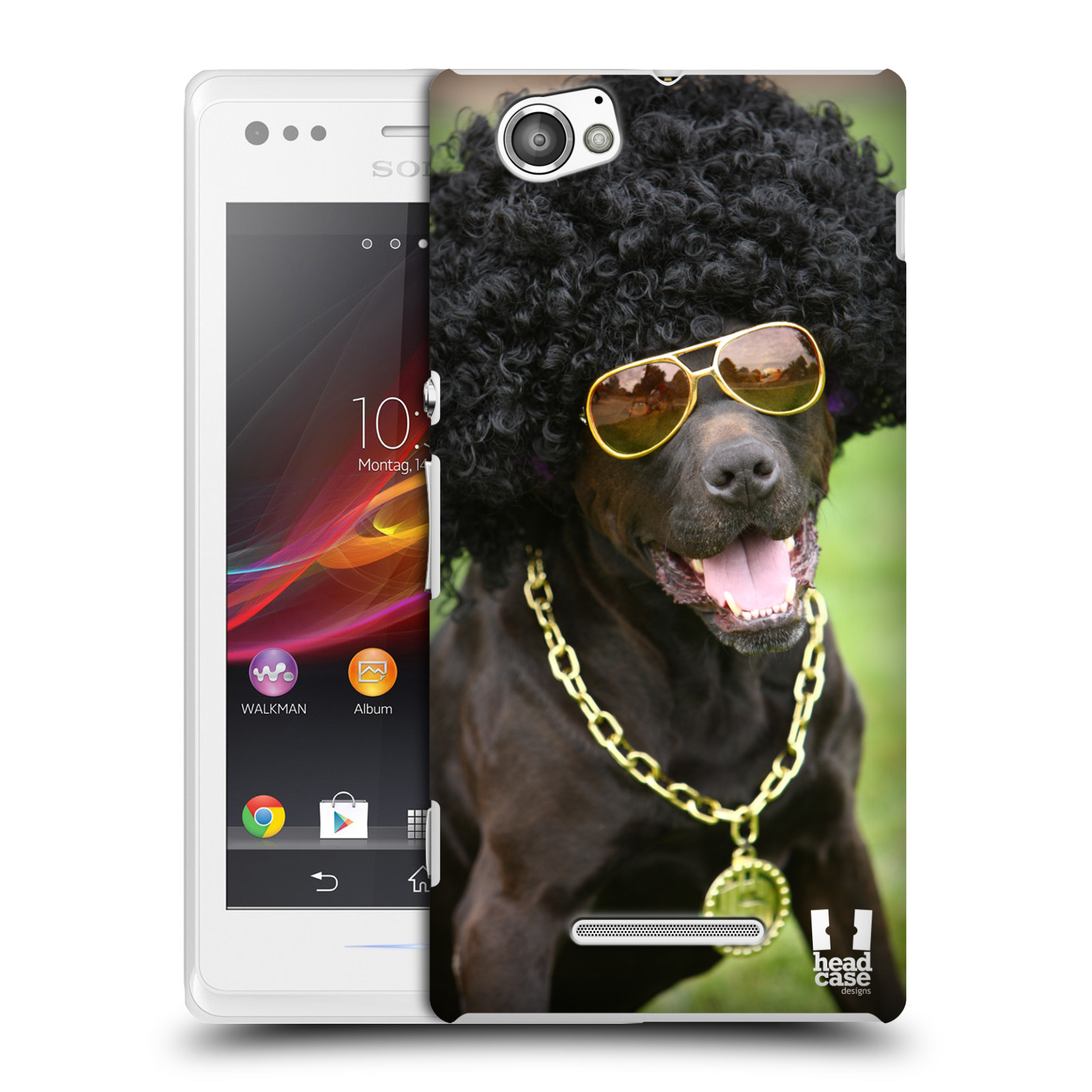 HEAD CASE plastový obal na mobil Sony Xperia M vzor Legrační zvířátka pejsek boháč