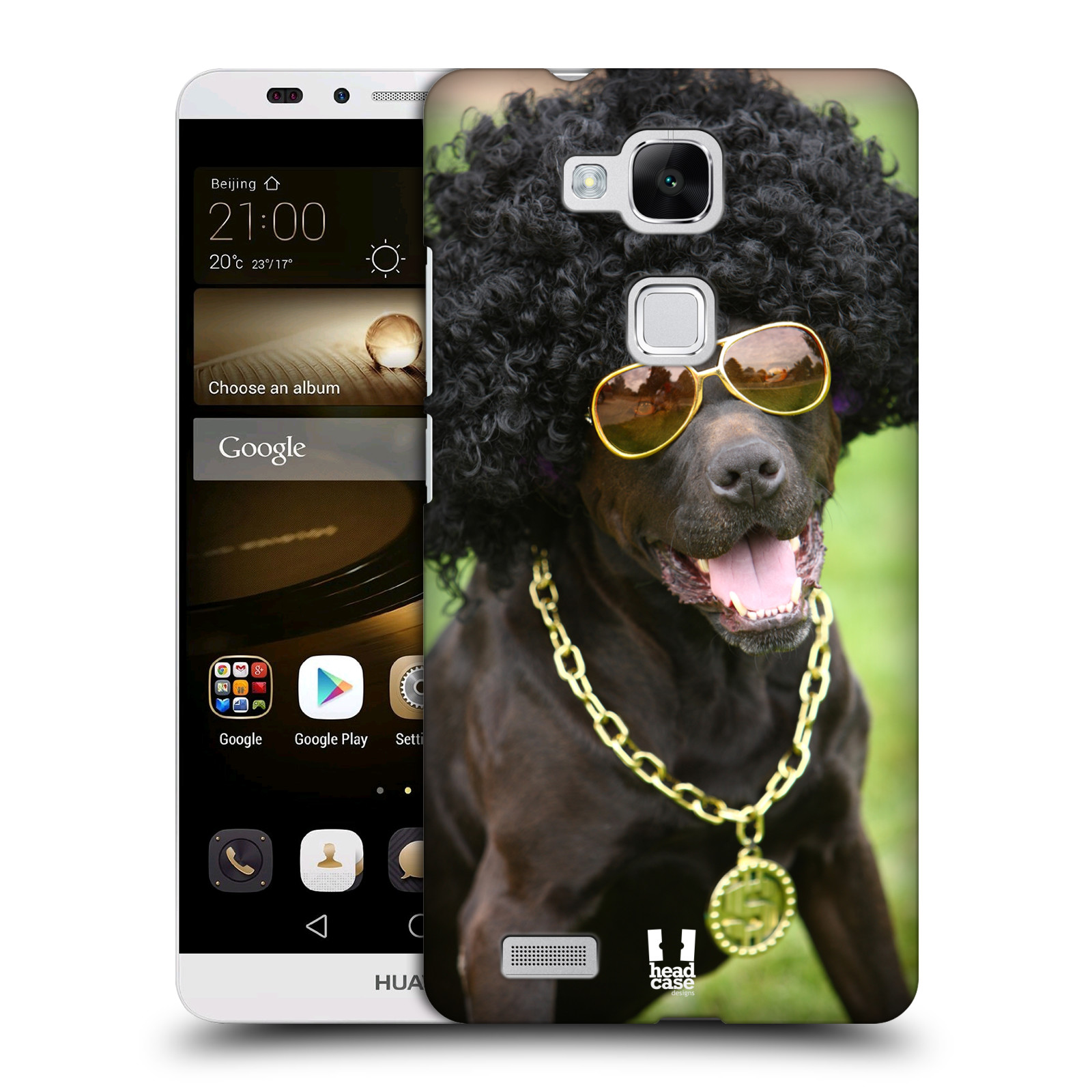 HEAD CASE plastový obal na mobil Huawei Mate 7 vzor Legrační zvířátka pejsek boháč