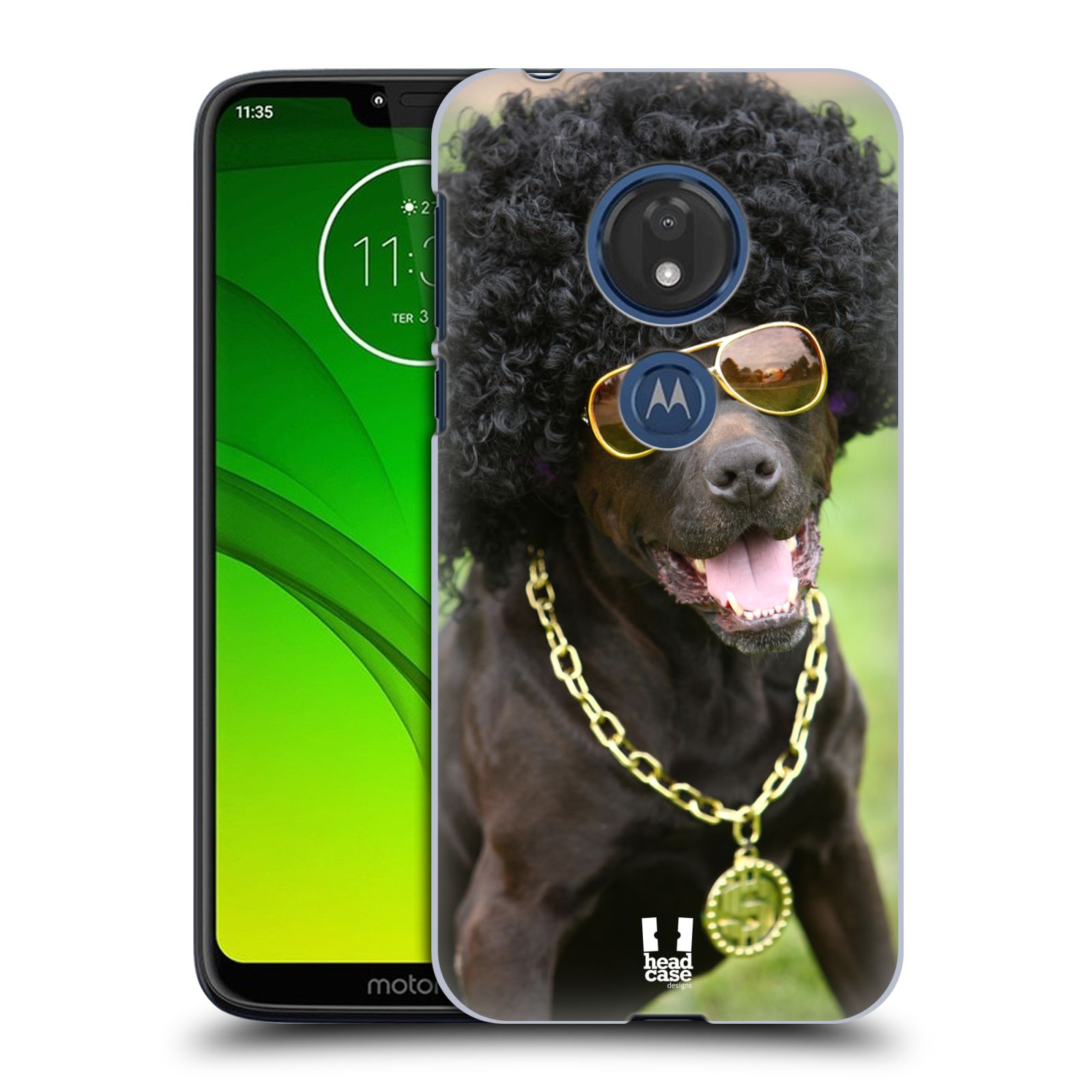 Pouzdro na mobil Motorola Moto G7 Play vzor Legrační zvířátka pejsek boháč