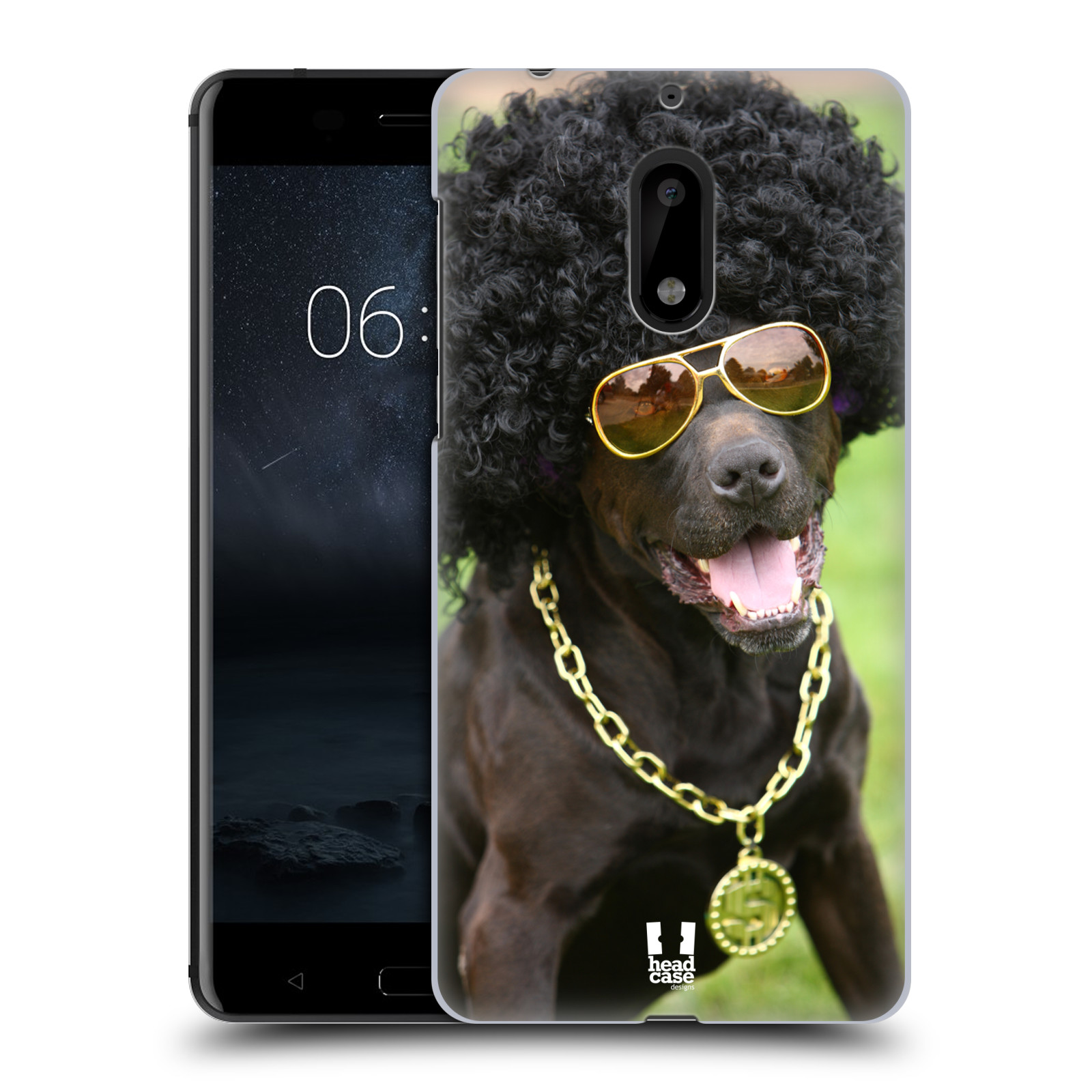 HEAD CASE plastový obal na mobil Nokia 6 vzor Legrační zvířátka pejsek boháč