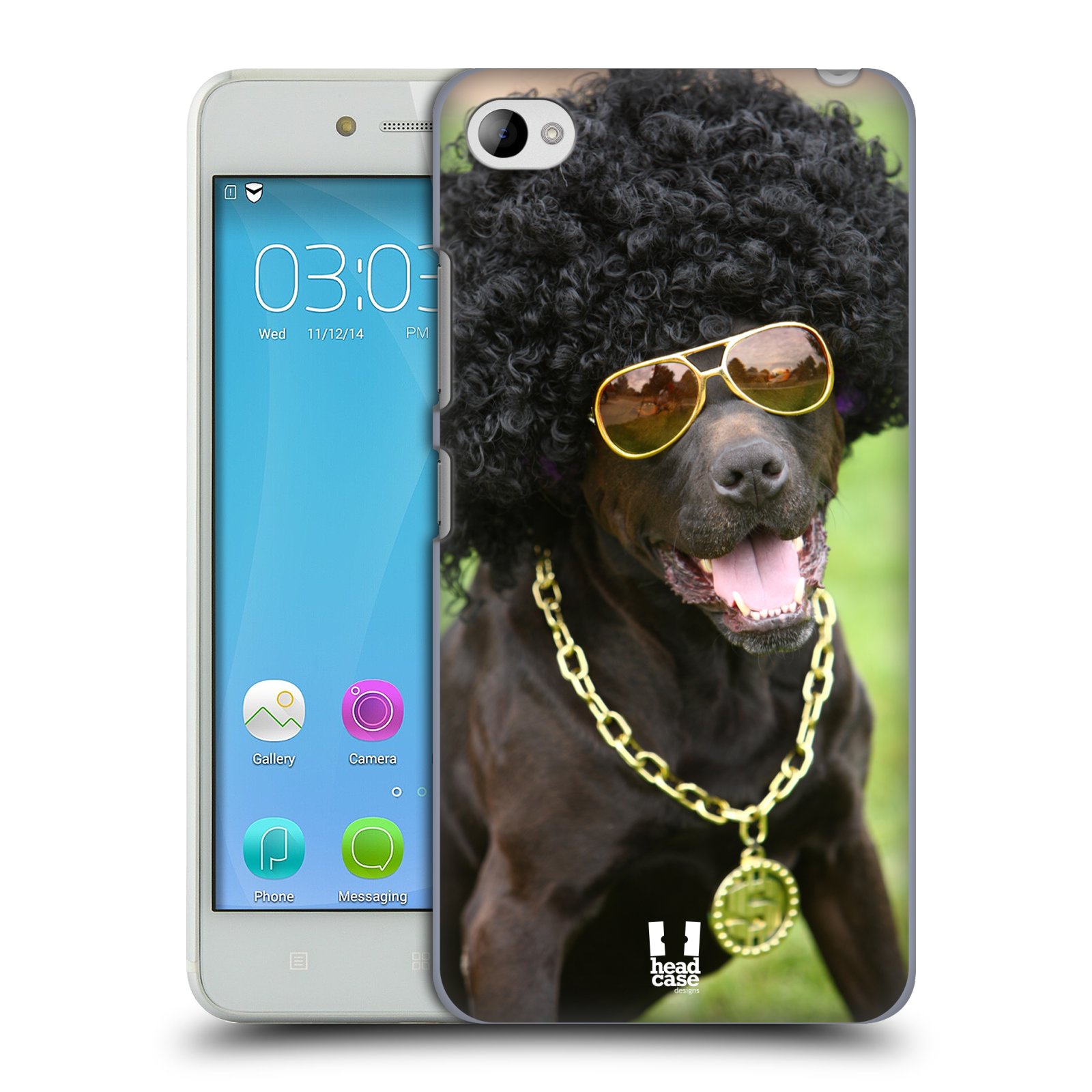 HEAD CASE pevný plastový obal na mobil LENOVO S90 vzor Legrační zvířátka pejsek boháč