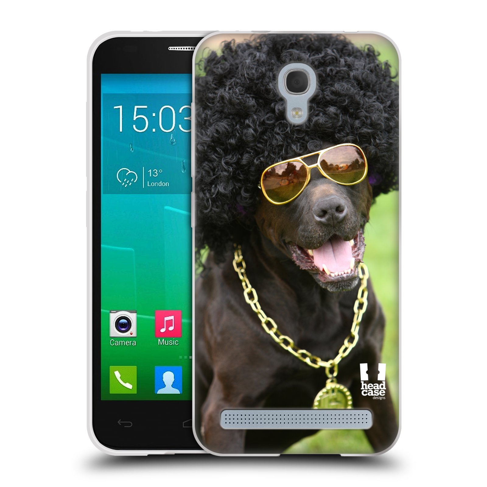 HEAD CASE silikonový obal na mobil Alcatel Idol 2 MINI S 6036Y vzor Legrační zvířátka pejsek boháč