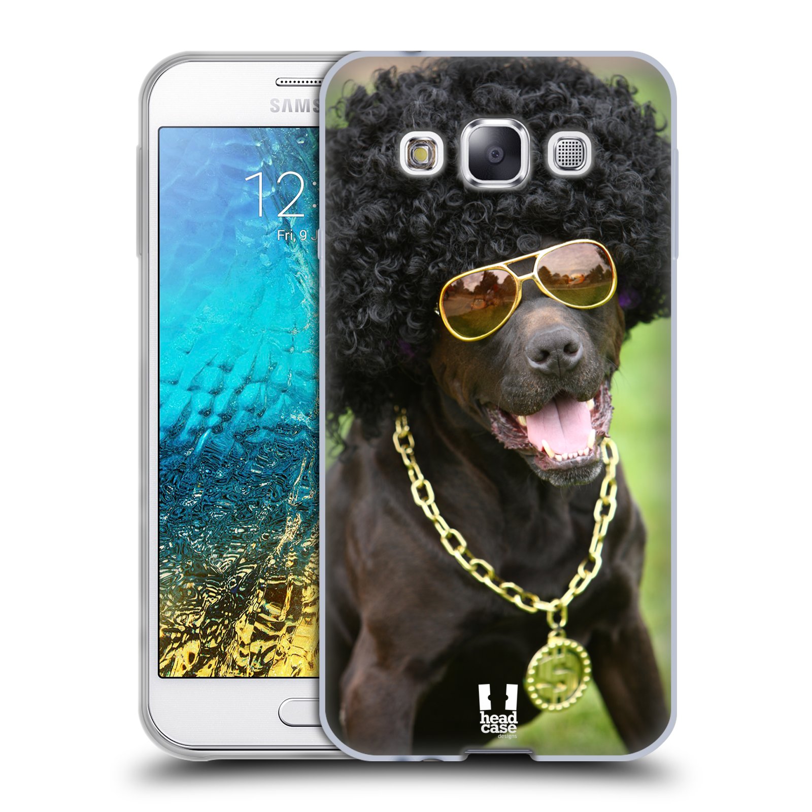 HEAD CASE silikonový obal na mobil Samsung Galaxy E5 vzor Legrační zvířátka pejsek boháč