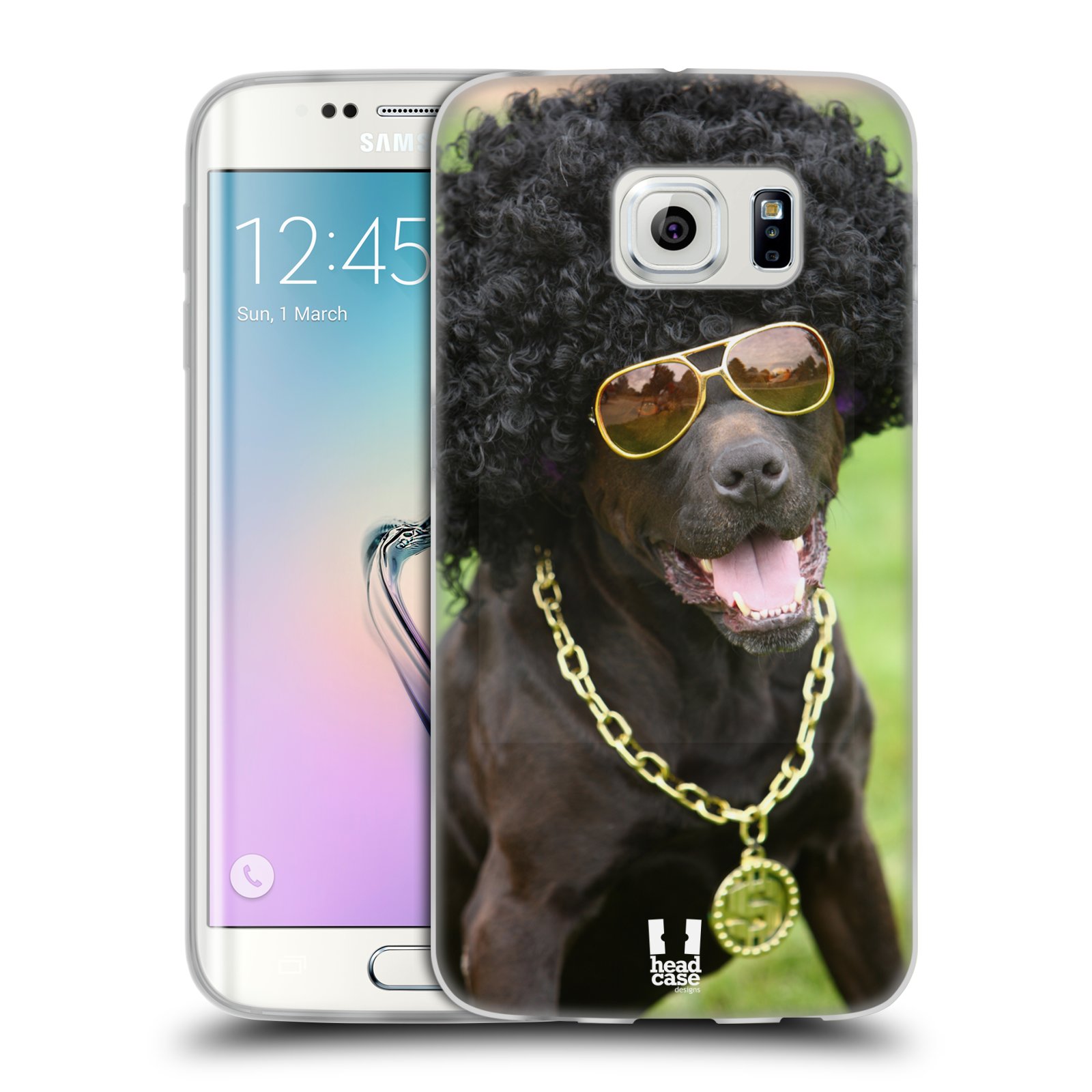 HEAD CASE silikonový obal na mobil Samsung Galaxy S6 EDGE vzor Legrační zvířátka pejsek boháč
