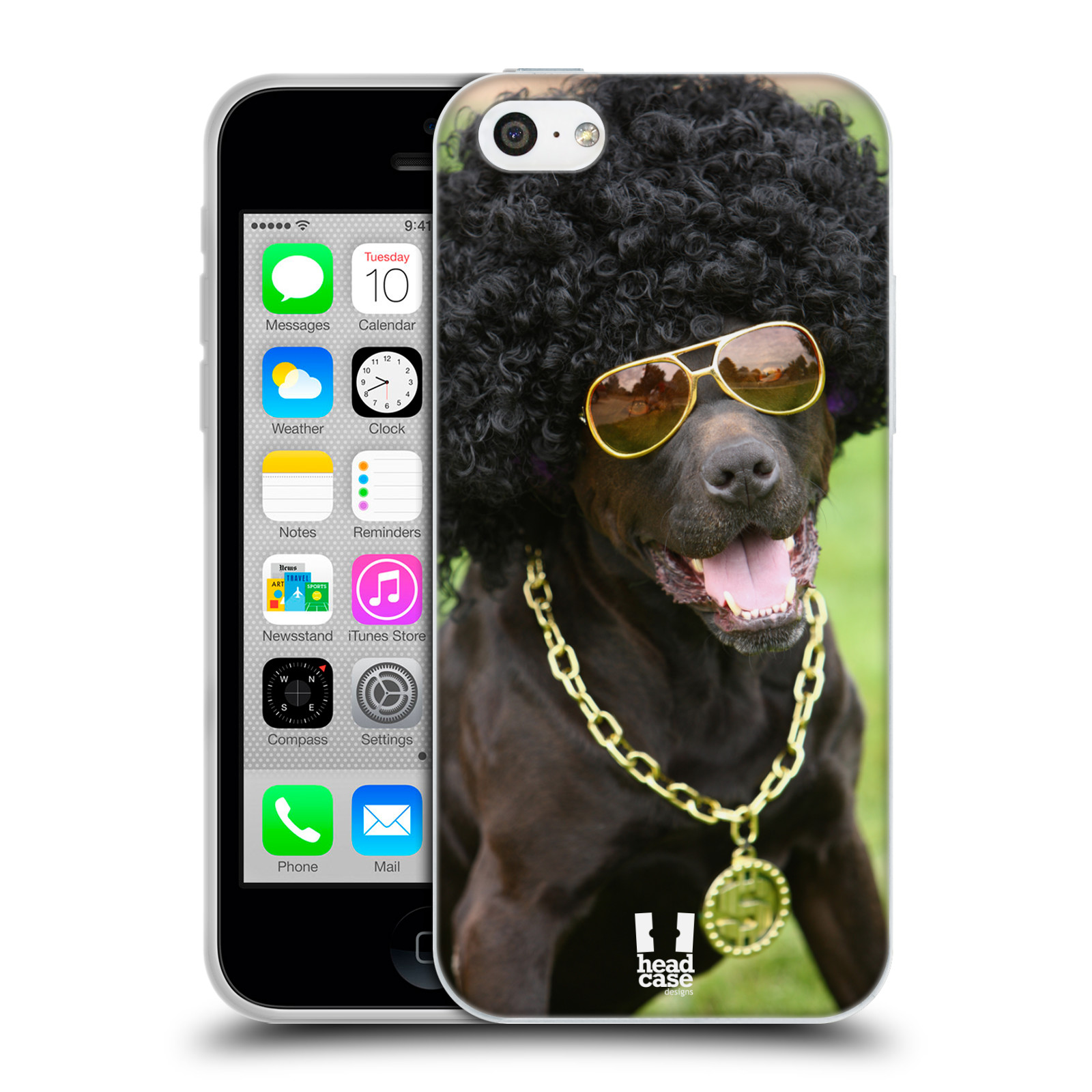 HEAD CASE silikonový obal na mobil Apple Iphone 5C vzor Legrační zvířátka pejsek boháč