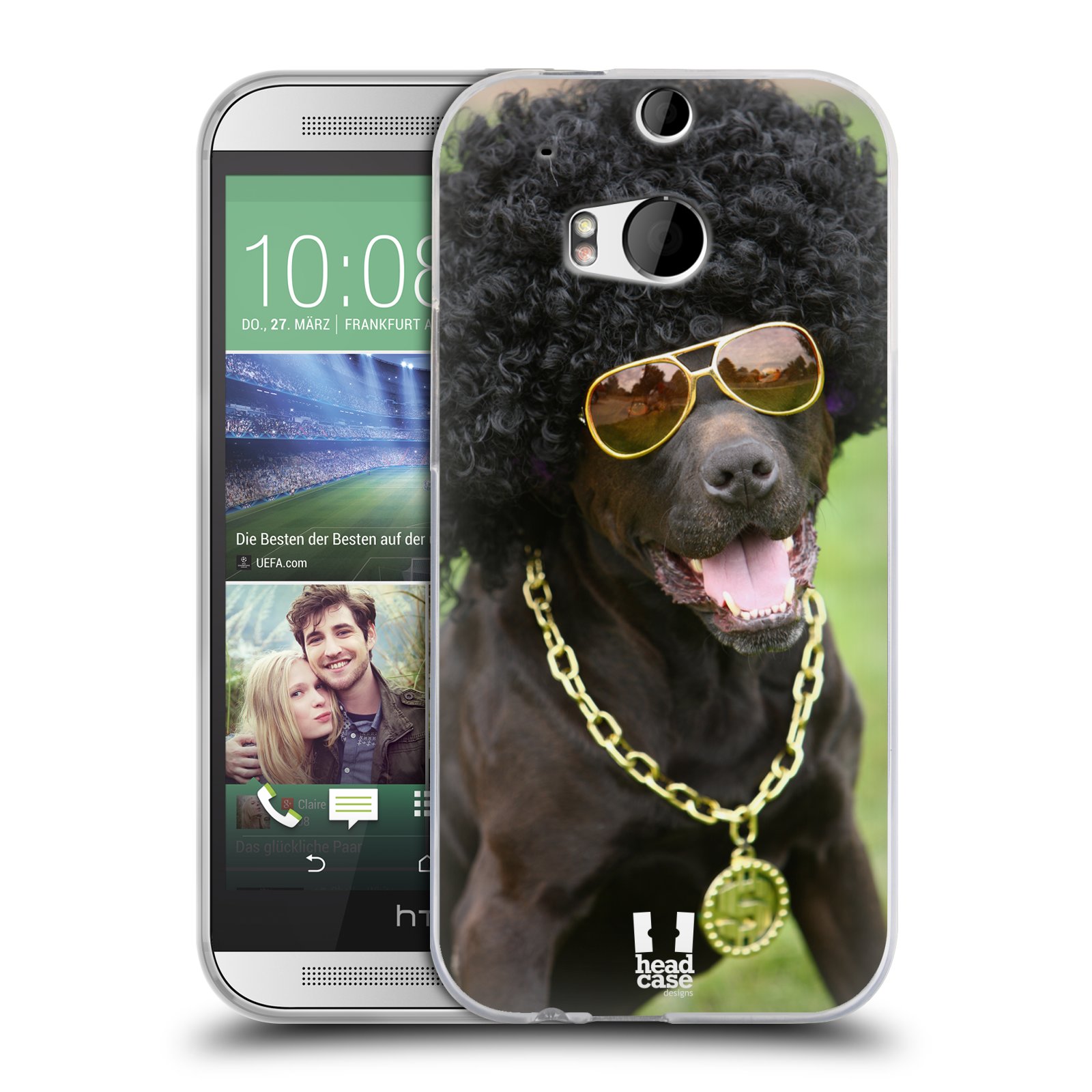 HEAD CASE silikonový obal na mobil HTC ONE (M8) vzor Legrační zvířátka pejsek boháč