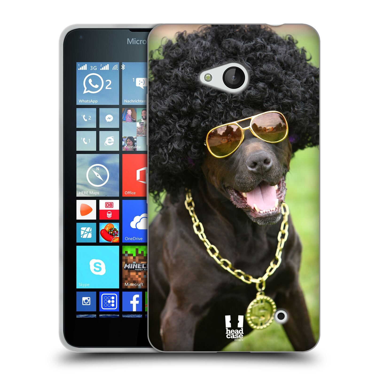 HEAD CASE silikonový obal na mobil Microsoft / Nokia Lumia 640 / Lumia 640 DUAL vzor Legrační zvířátka pejsek boháč