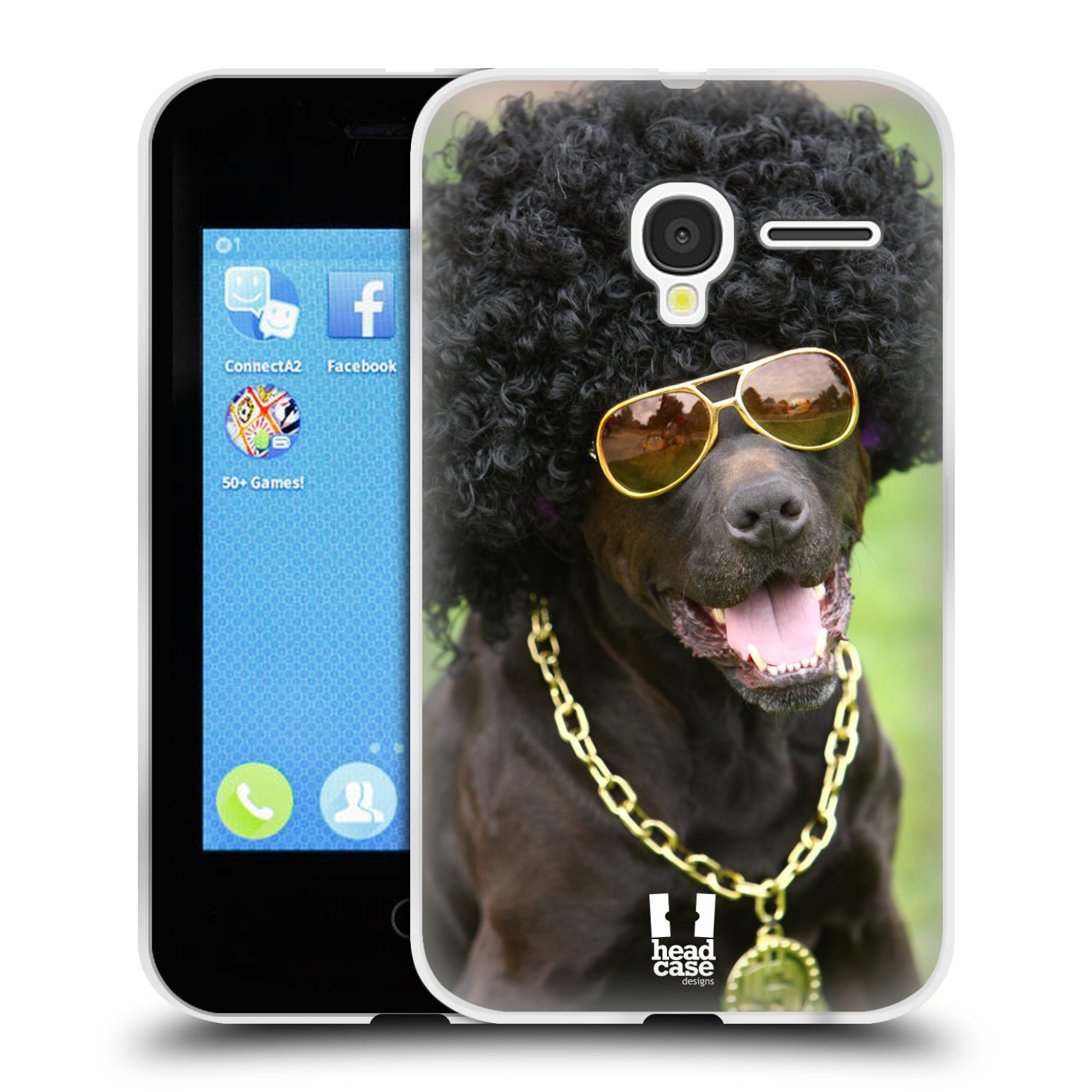 HEAD CASE silikonový obal na mobil Alcatel PIXI 3 OT-4022D (3,5 palcový displej) vzor Legrační zvířátka pejsek boháč