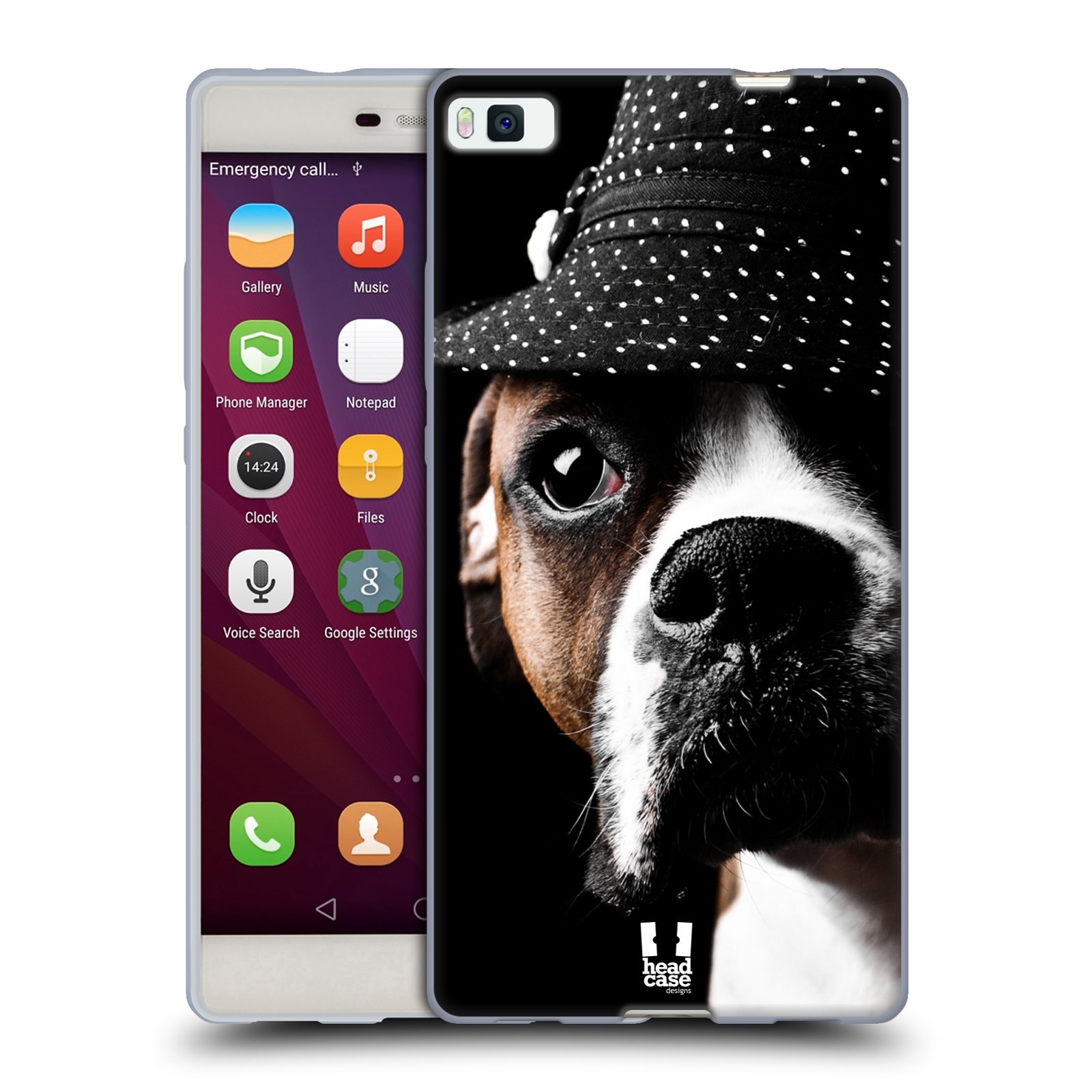 HEAD CASE silikonový obal na mobil Huawei P8 Legrační zvířátka pejsek drsňák