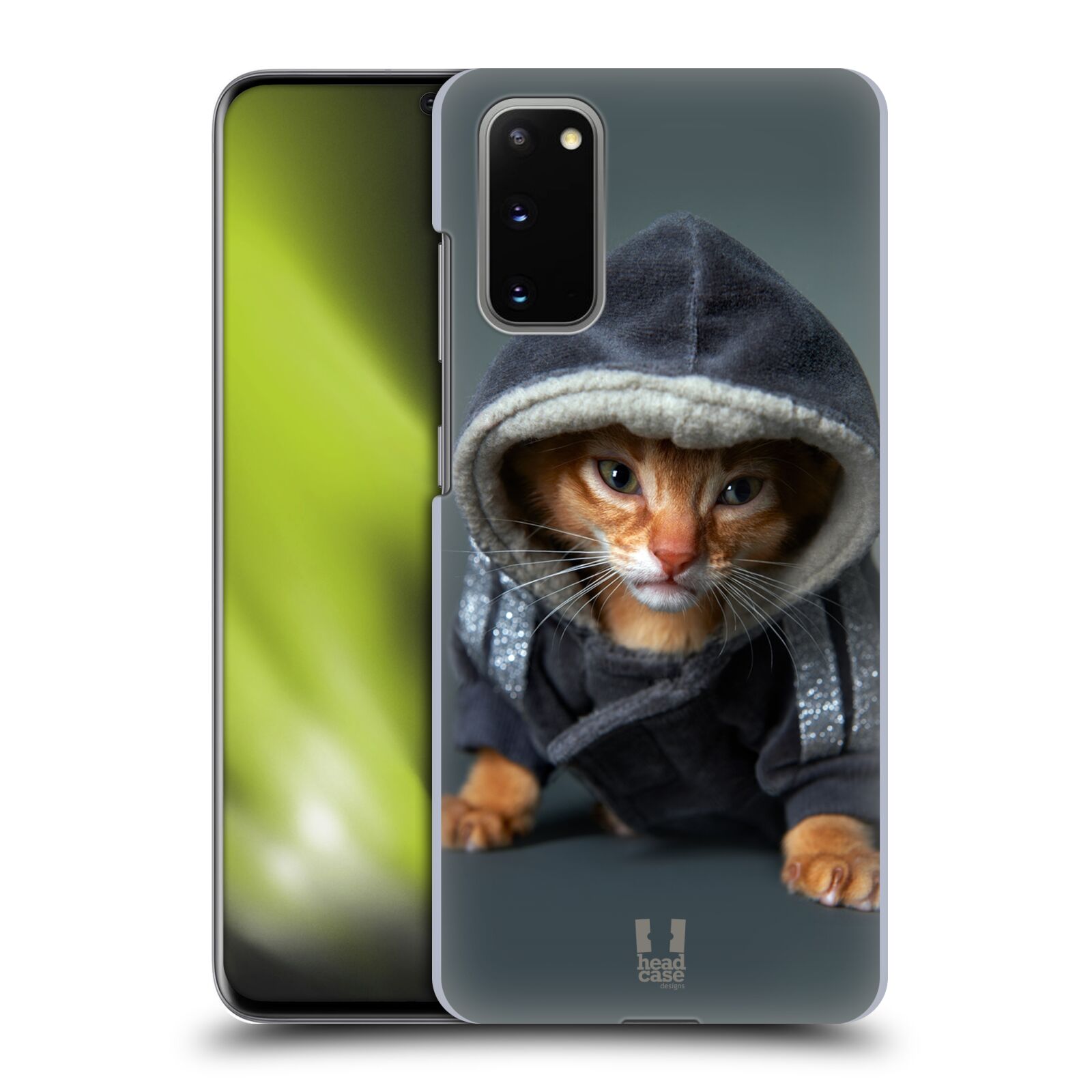 Pouzdro na mobil Samsung Galaxy S20 - HEAD CASE - vzor Legrační zvířátka kotě/kočička s kapucí