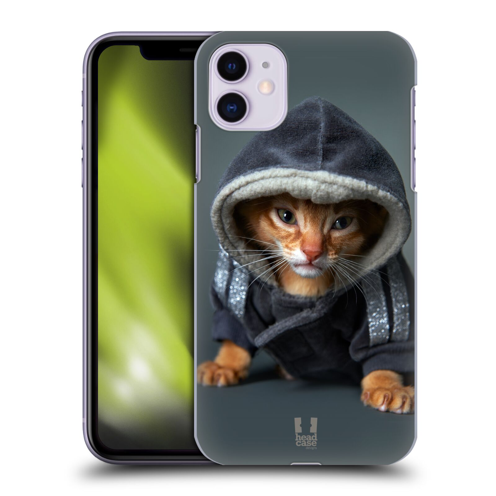 Pouzdro na mobil Apple Iphone 11 - HEAD CASE - vzor Legrační zvířátka kotě/kočička s kapucí