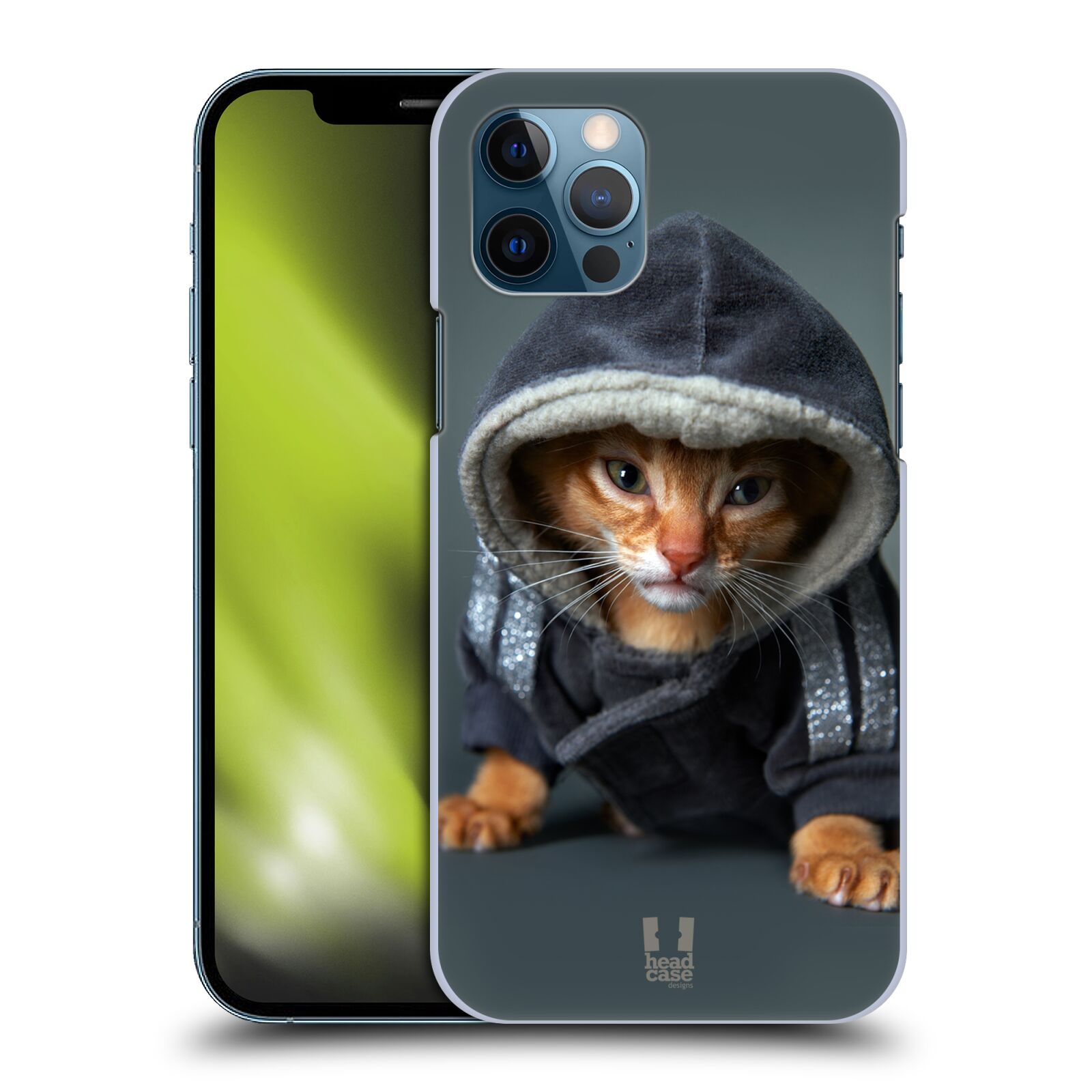 HEAD CASE plastový obal na mobil Apple Iphone 12 / Iphone 12 PRO vzor Legrační zvířátka kotě/kočička s kapucí