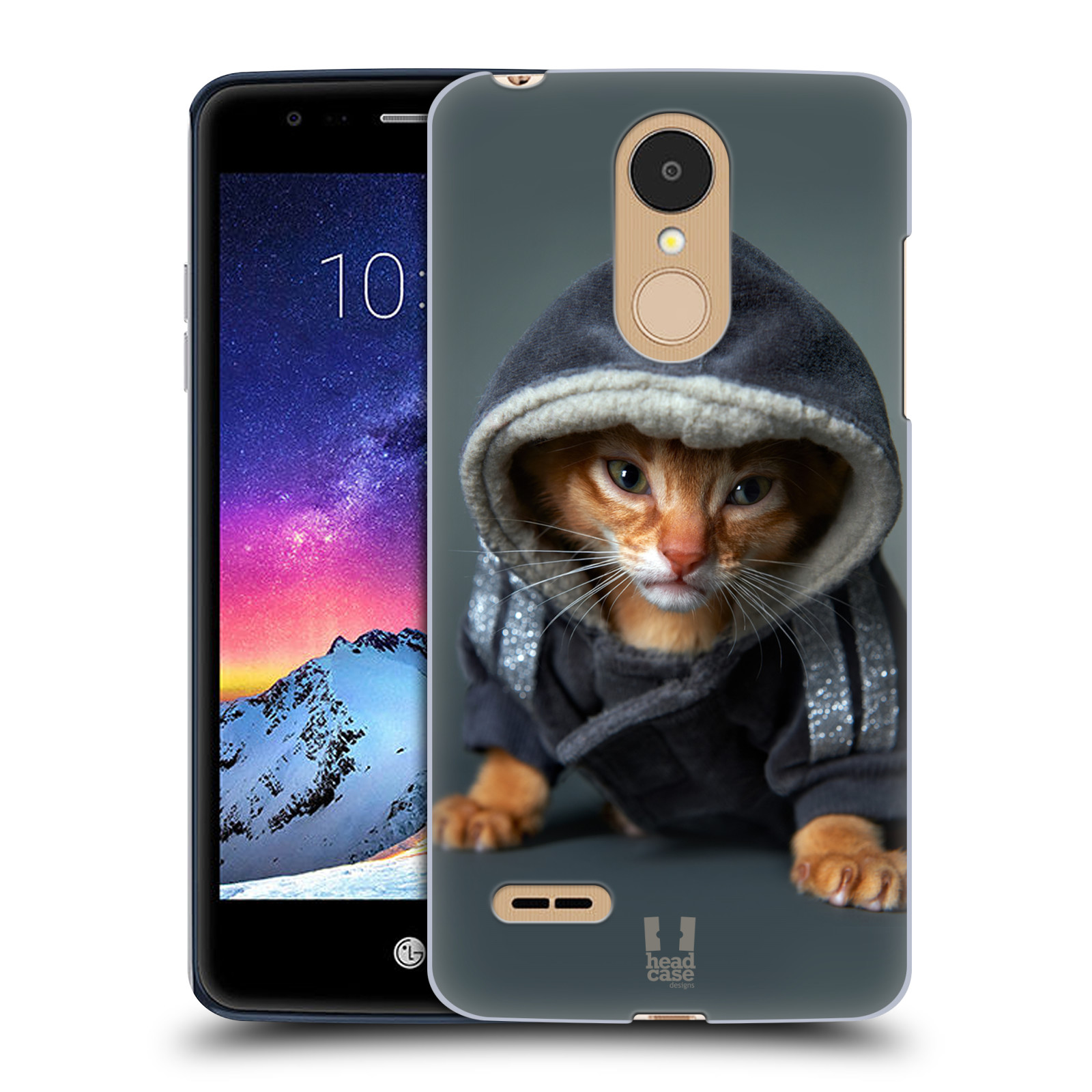 HEAD CASE plastový obal na mobil LG K9 / K8 2018 vzor Legrační zvířátka kotě/kočička s kapucí