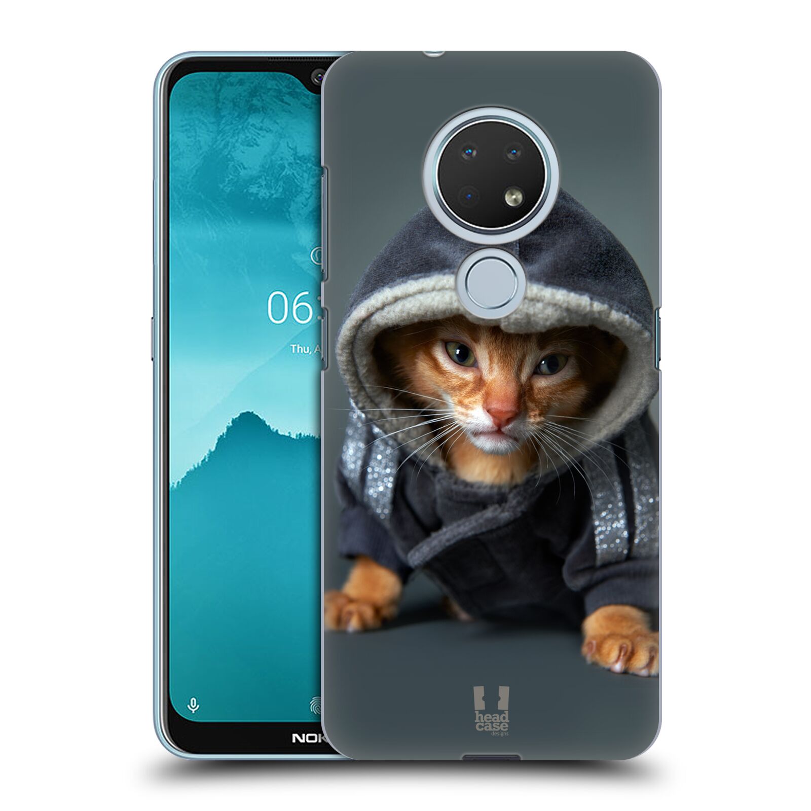Pouzdro na mobil Nokia 6.2 - HEAD CASE - vzor Legrační zvířátka kotě/kočička s kapucí