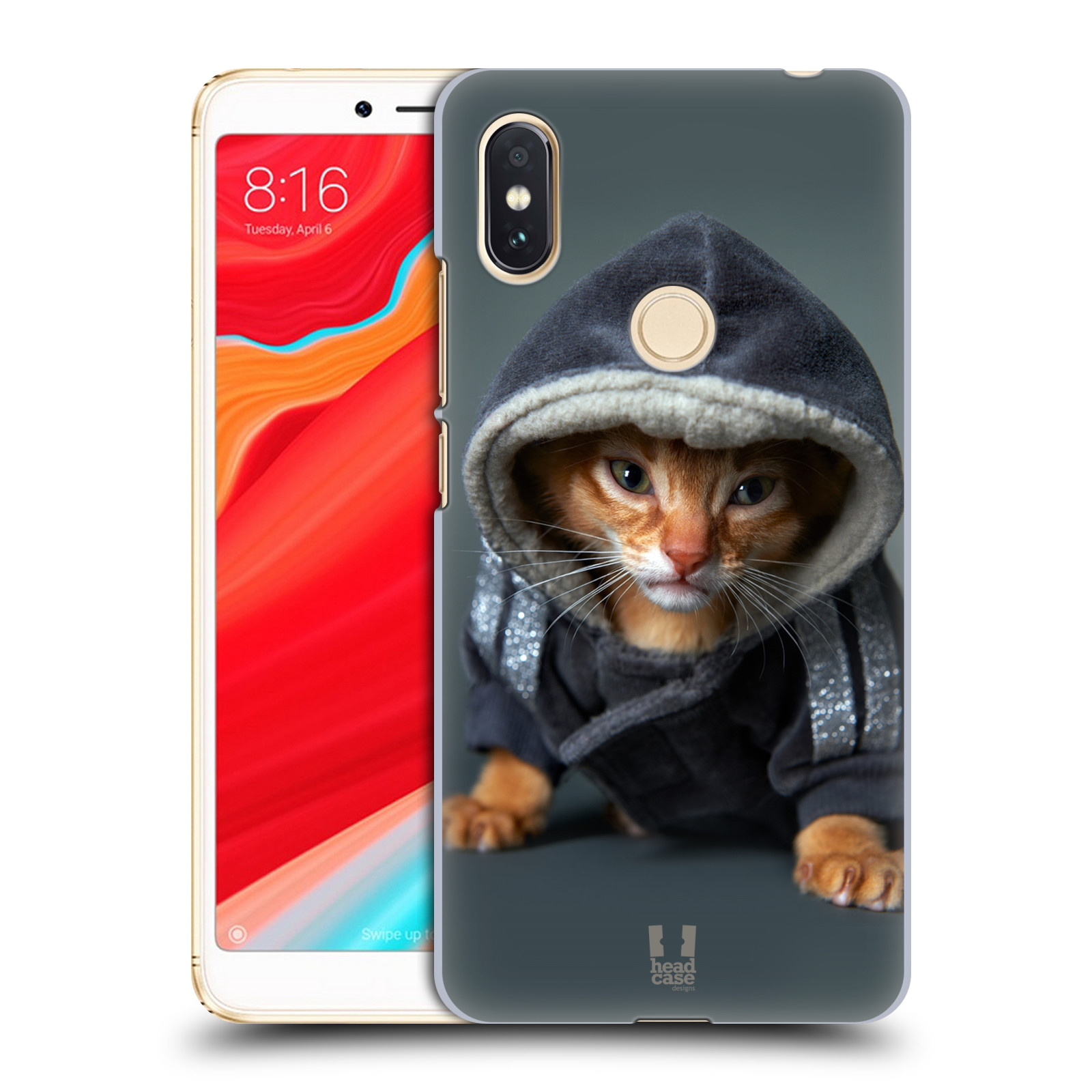 HEAD CASE plastový obal na mobil Xiaomi Redmi S2 vzor Legrační zvířátka kotě/kočička s kapucí