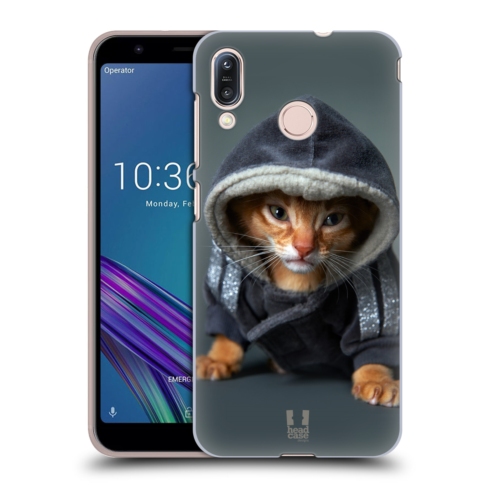 Pouzdro na mobil Asus Zenfone Max M1 (ZB555KL) - HEAD CASE - vzor Legrační zvířátka kotě/kočička s kapucí