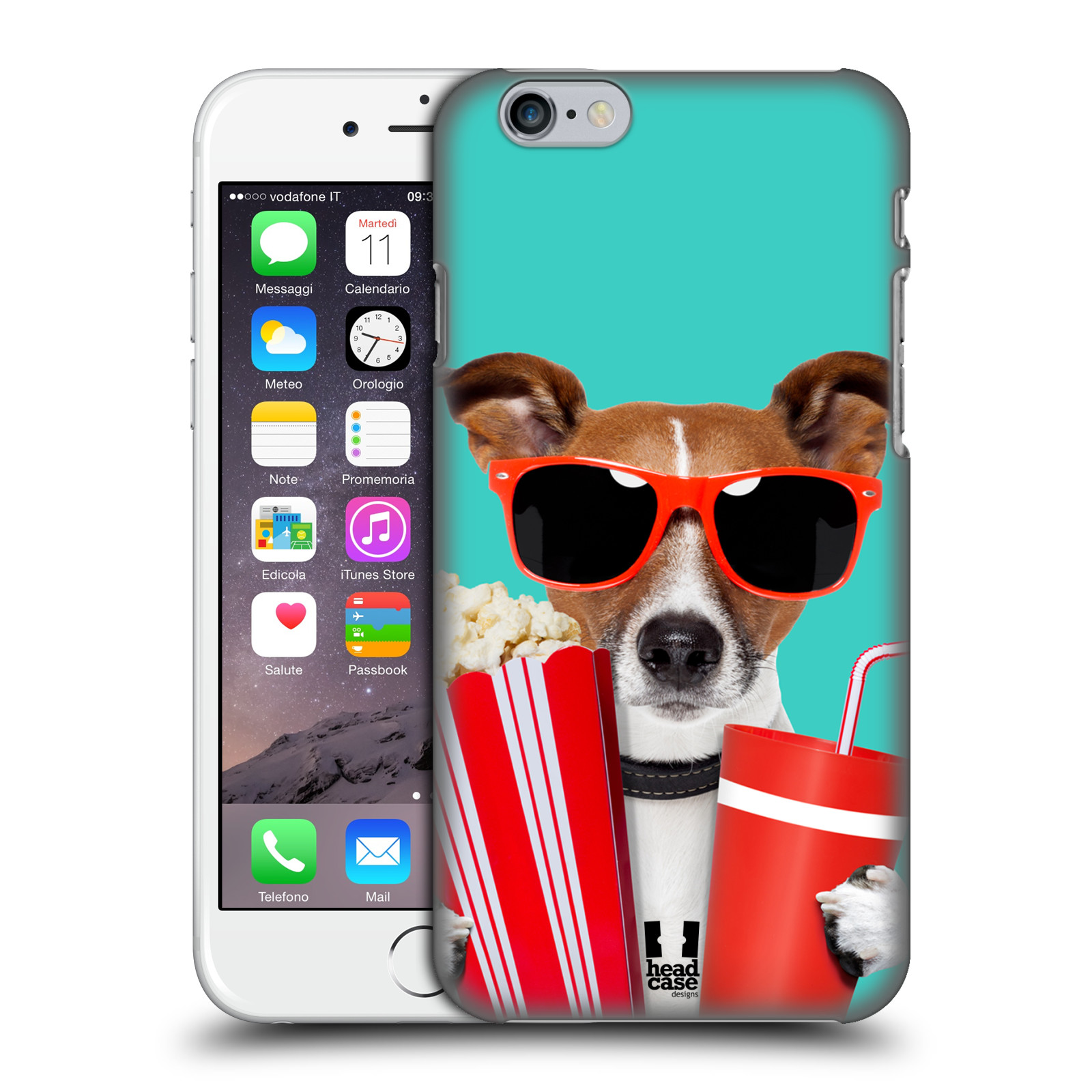 Plastové pouzdro pro mobil Apple Iphone 6/6S vzor Legrační zvířátka pejsek v kině s popkornem